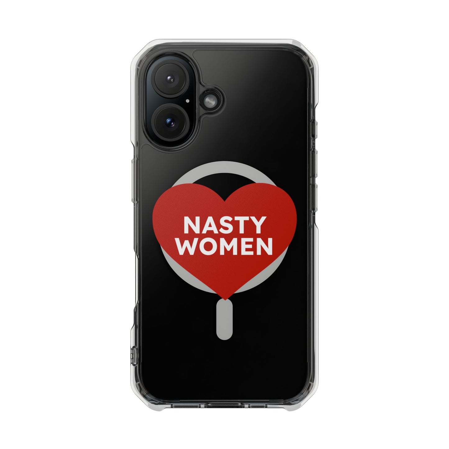Nasty Women Heart Magnetic Clear Impact cases