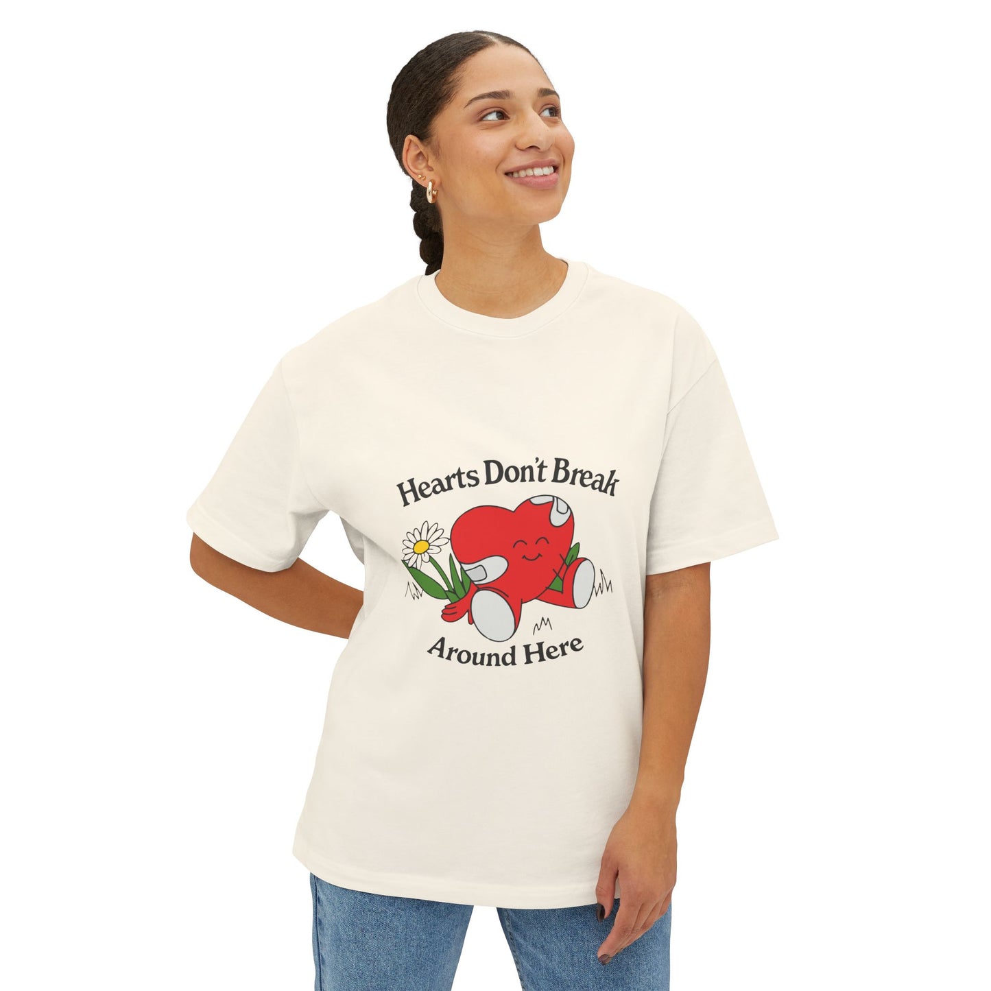 Abstract Guitar Sketch Oversized Boxy Tee