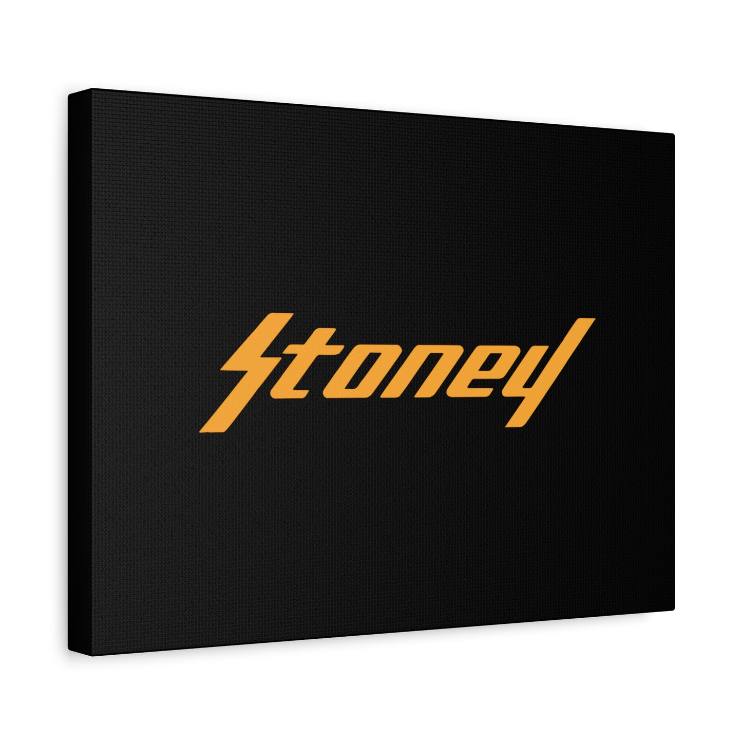 Orange Lightning Text Logo Canvas
