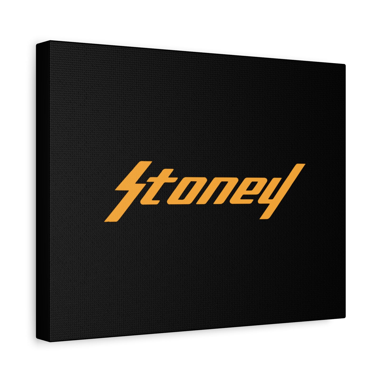 Orange Lightning Text Logo Canvas