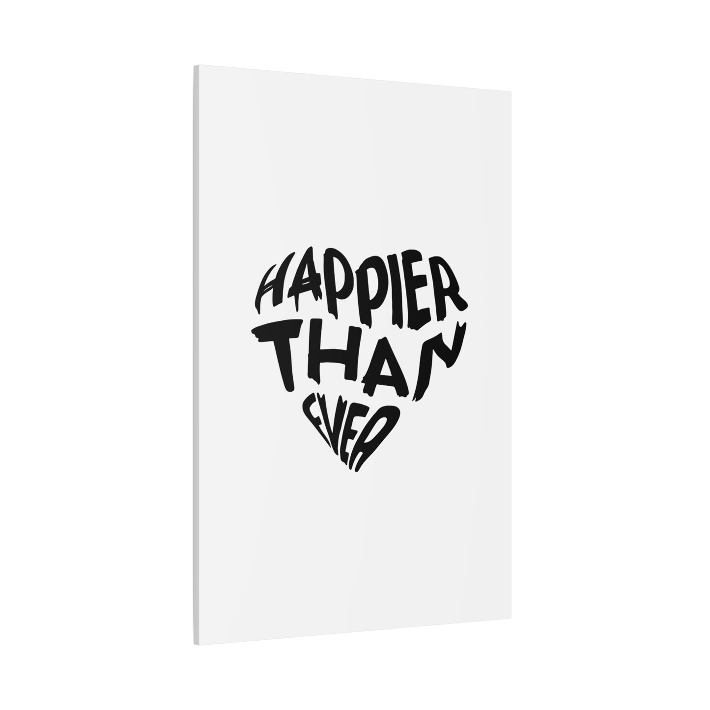 Happier Heart Lettering Matte Canvas