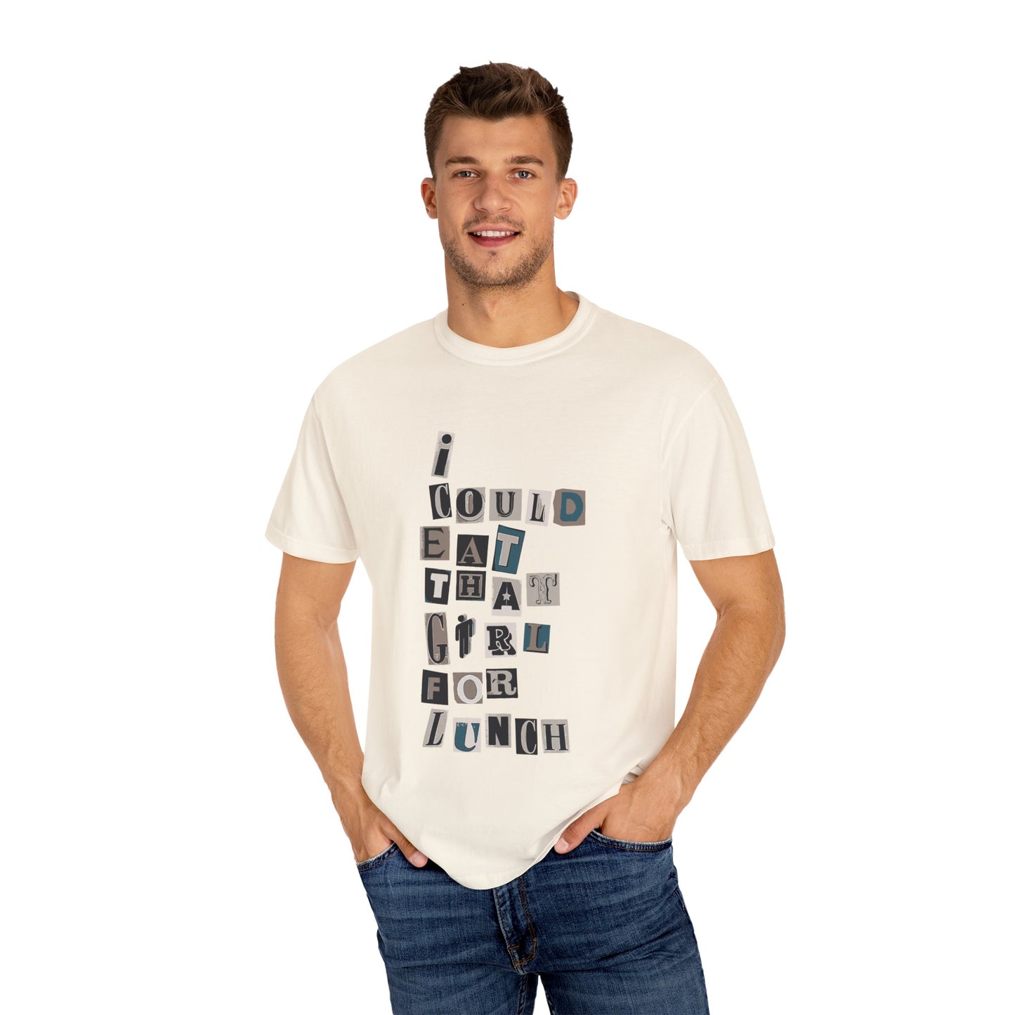 Mixed Message Collage Unisex Dyed T-shirt