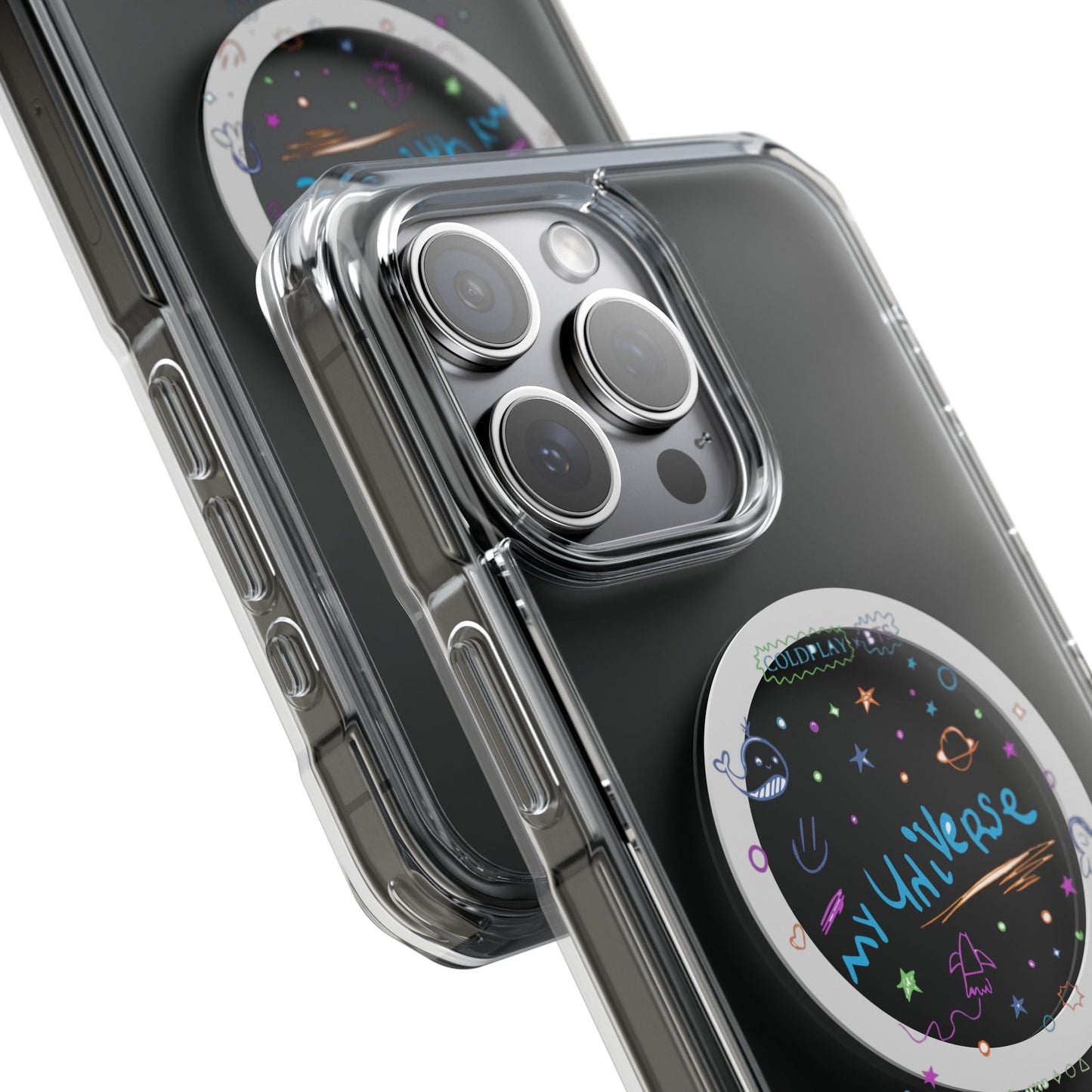 Neon Space Doodles Magnetic Clear Impact case