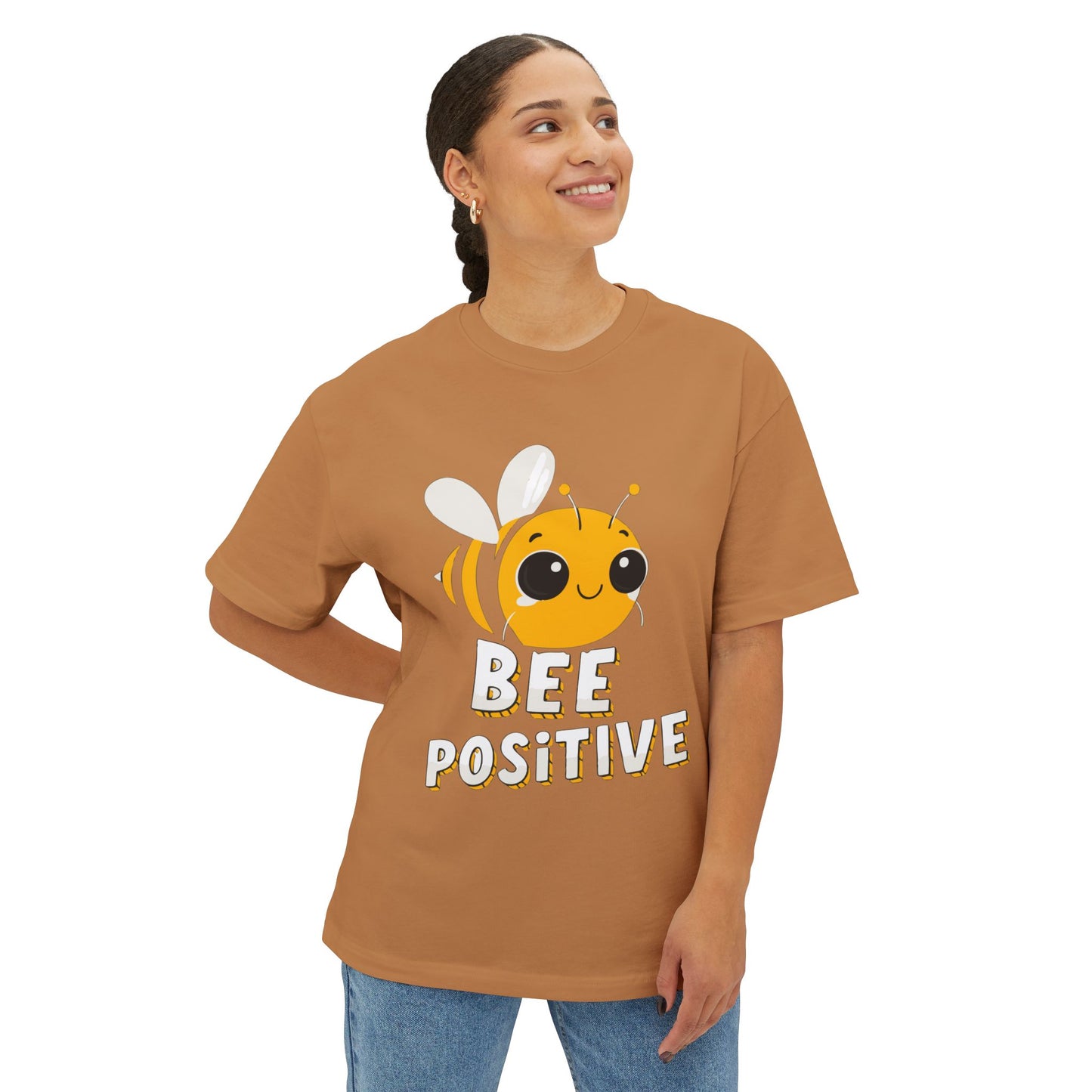 Oversized boxy Tee – Snazzy Bee positive Edition