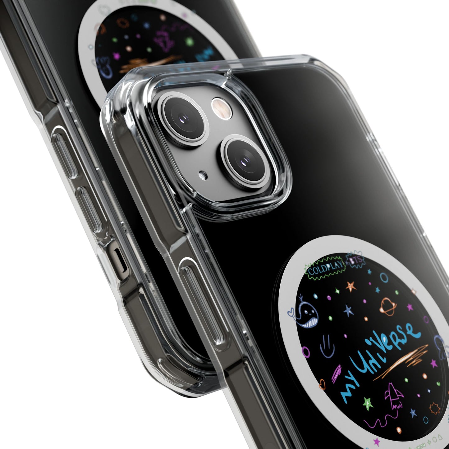 Neon Space Doodles Magnetic Clear Impact case