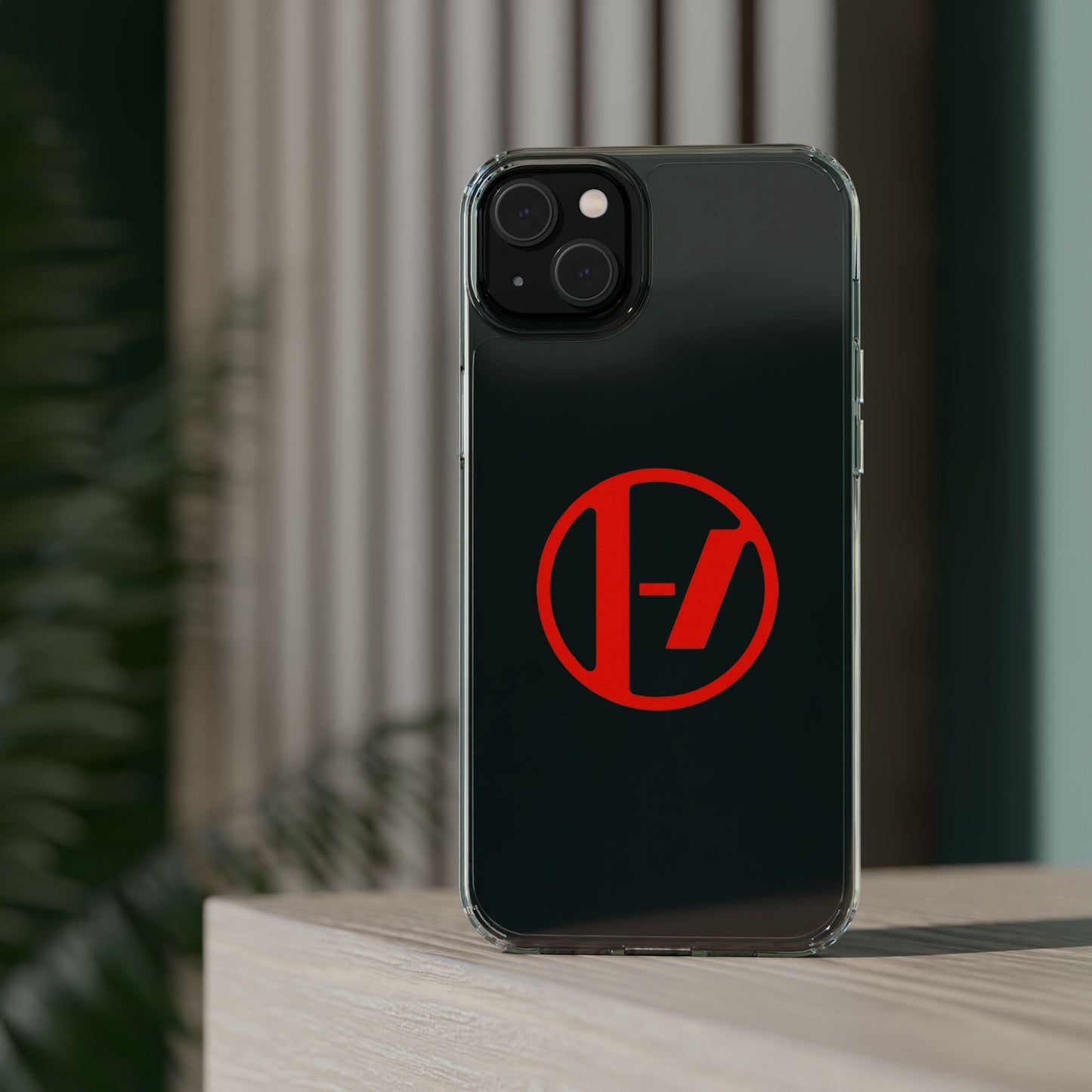 Crimson Orbit Clear Case