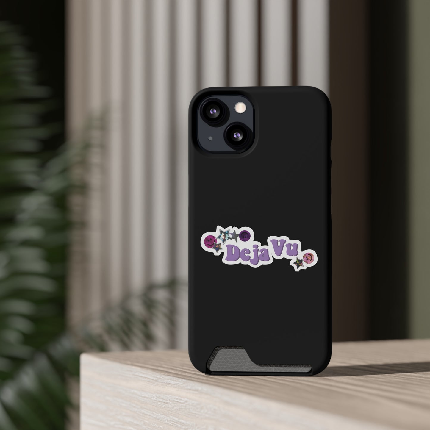 Phone Case + Card Holder For Iphone 13 – Olivia Rodrigo Deja Vu | Black Edition