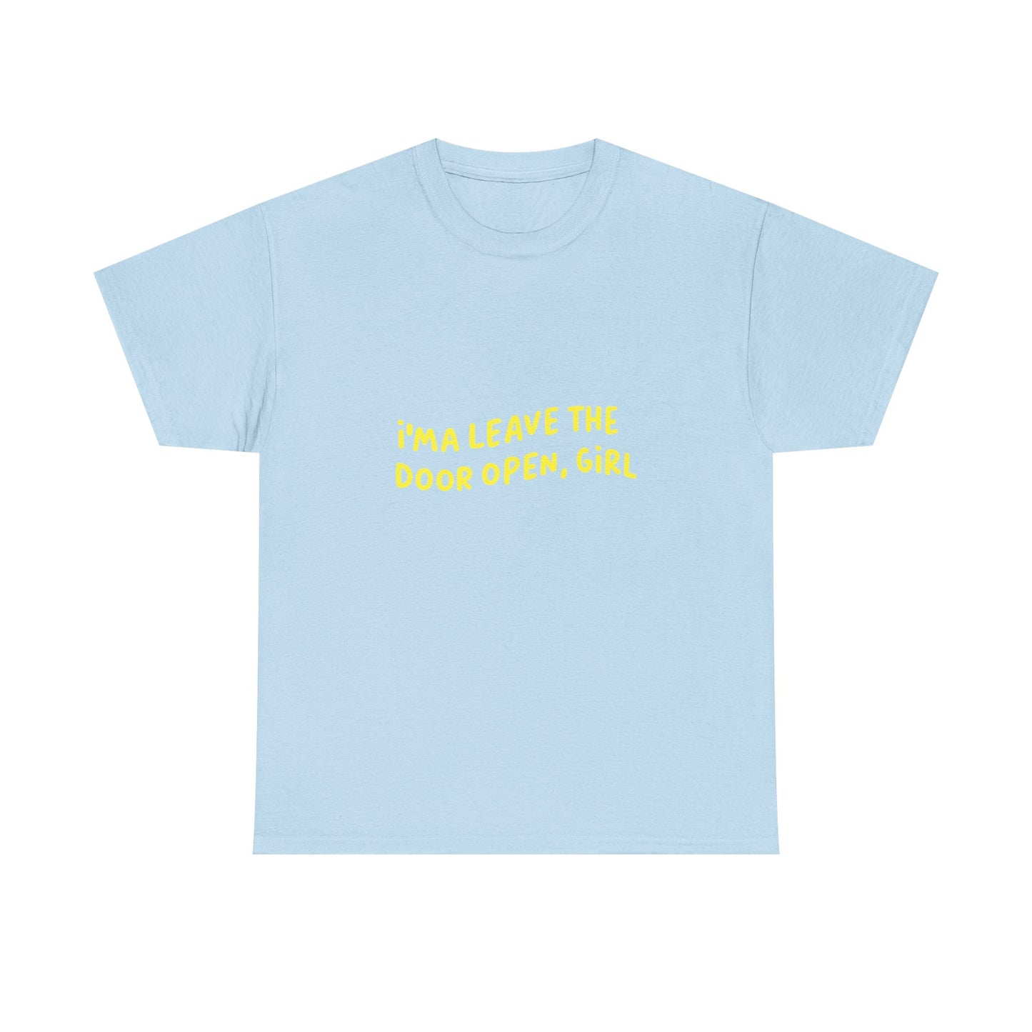 Open Vibes Yellow Script Unisex Heavy cotton Tee