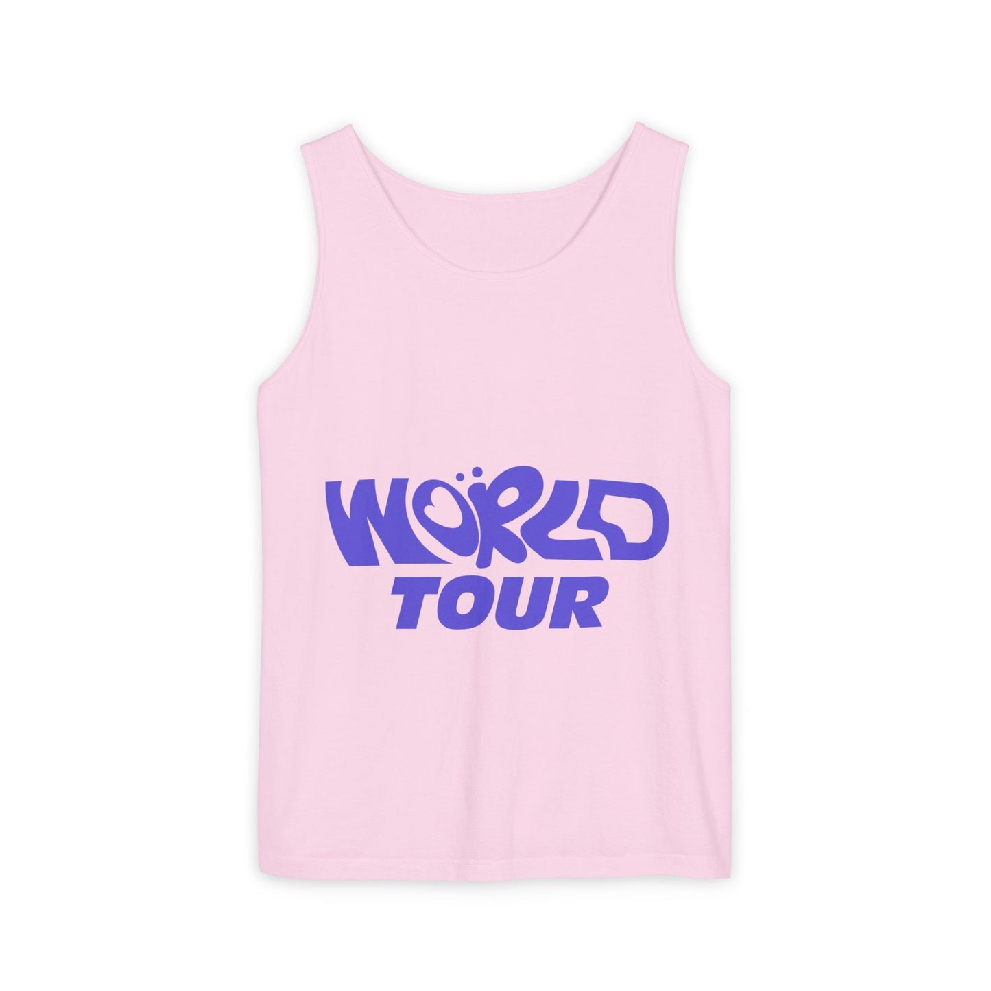 World Tour Bubble Letter-Dyed Tank Top