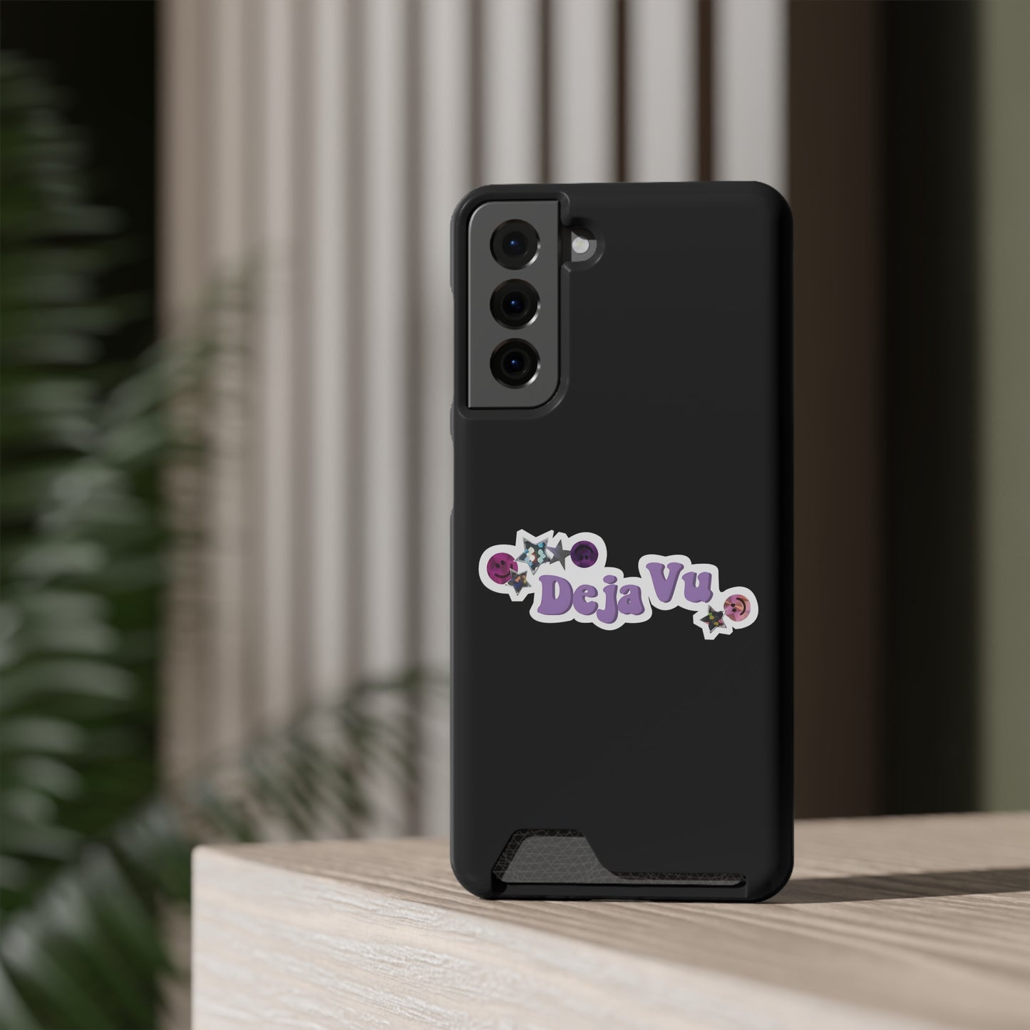 Phone Case + Card Holder For Samsung S21 to S22 – Olivia Rodrigo Deja Vu | Black Edition
