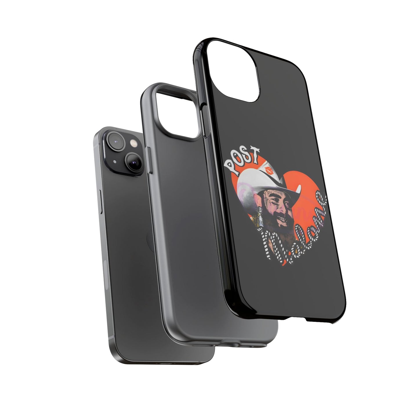 Tough iPhone Case (12–16 Pro Max) – Post Malone Heart Design
