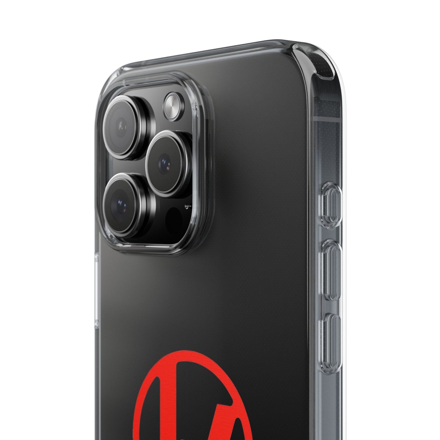 Crimson Orbit Clear Case
