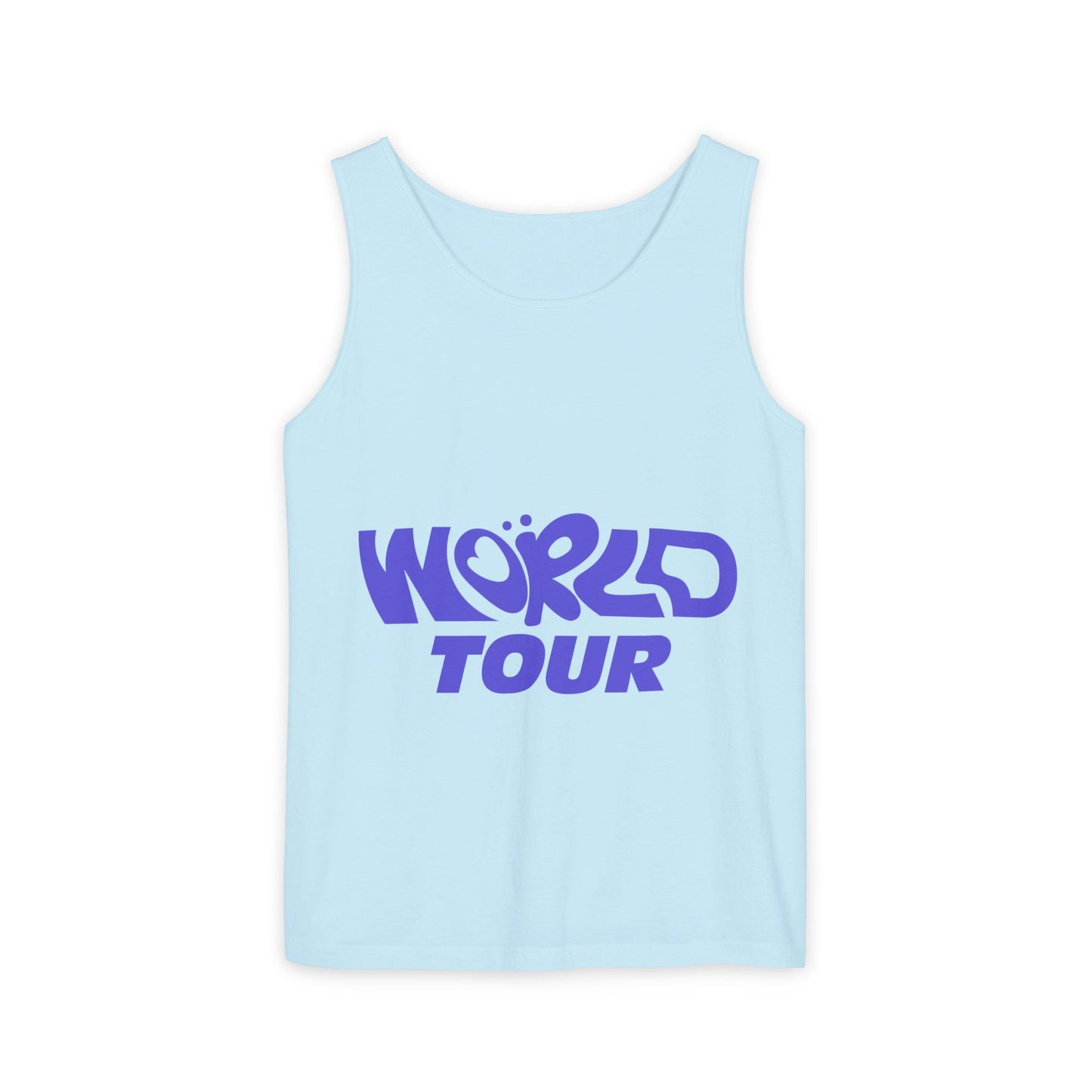 World Tour Bubble Letter-Dyed Tank Top