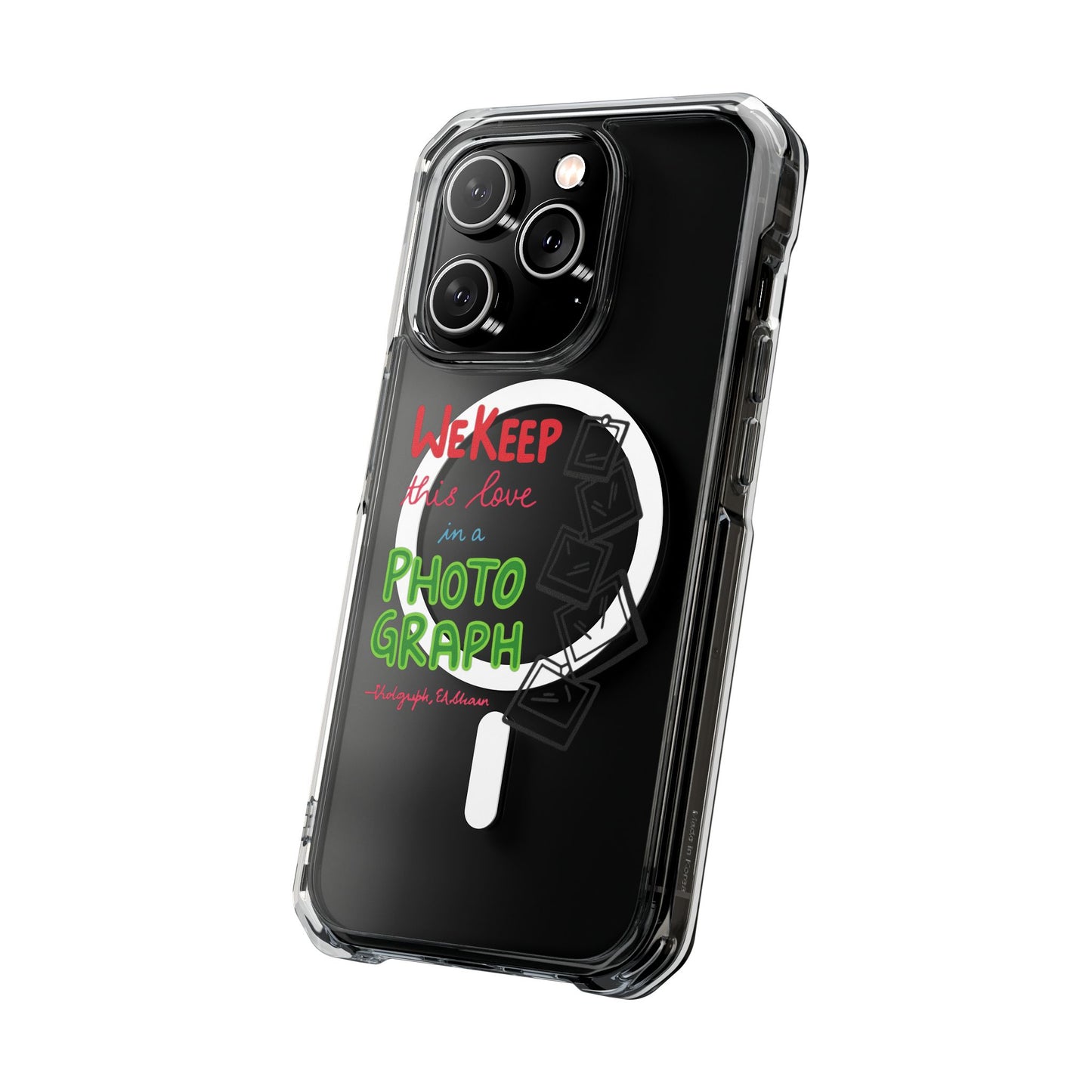 White Paw Print Magnetic Clear Impact Case