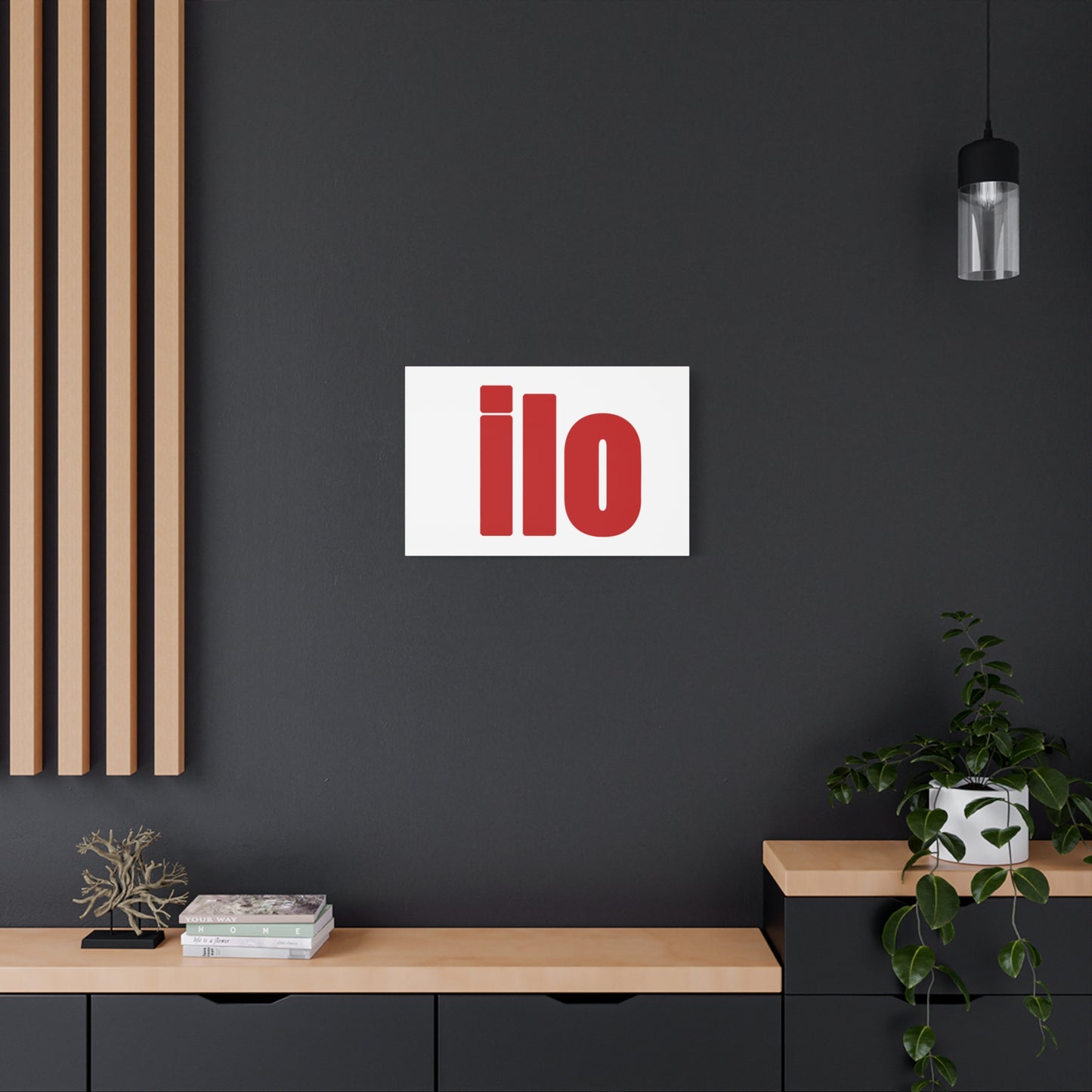 ILO Bold Red Block Matte Canvas
