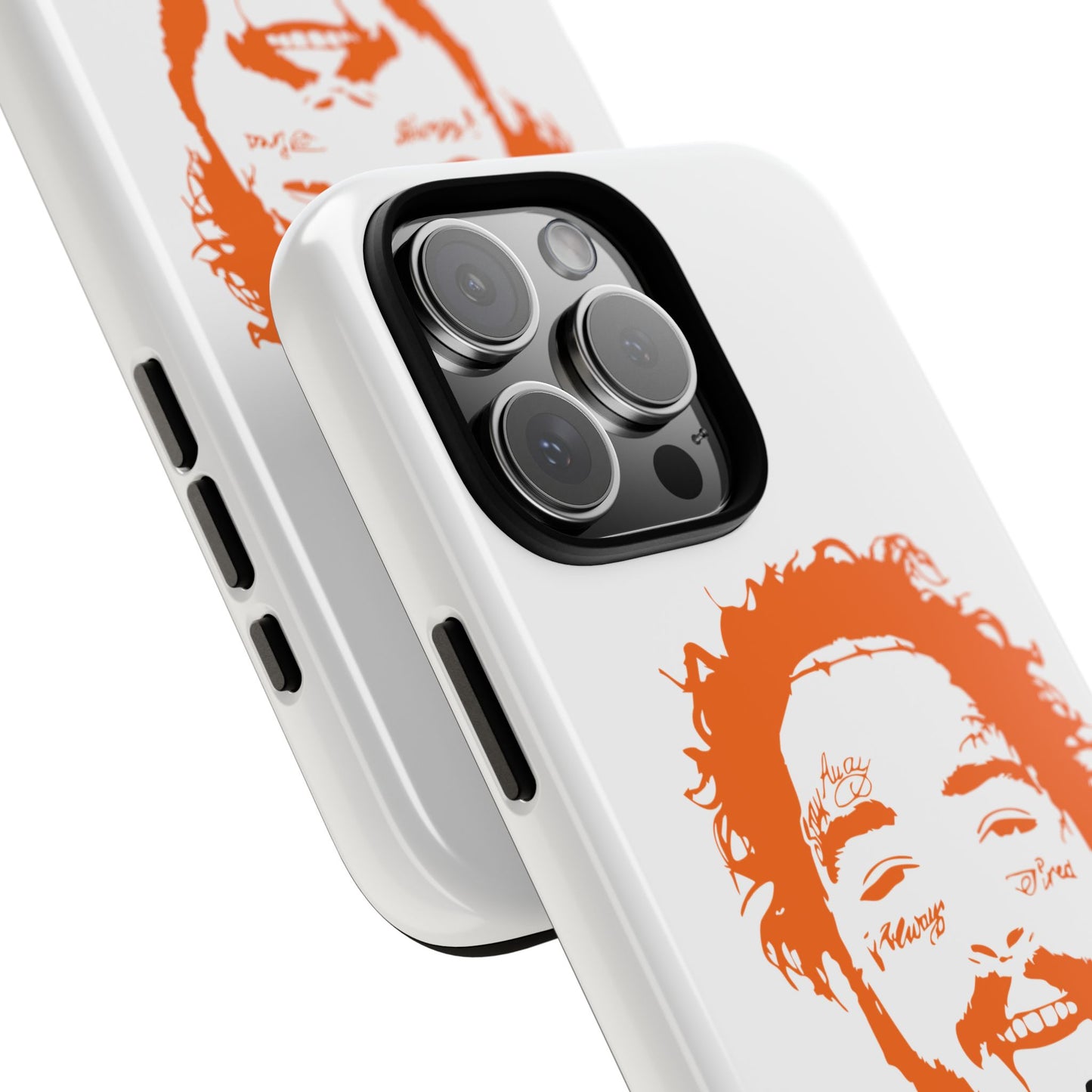 Tough iPhone Case (12–16 Pro Max) – Post Malone Name Design with Picture