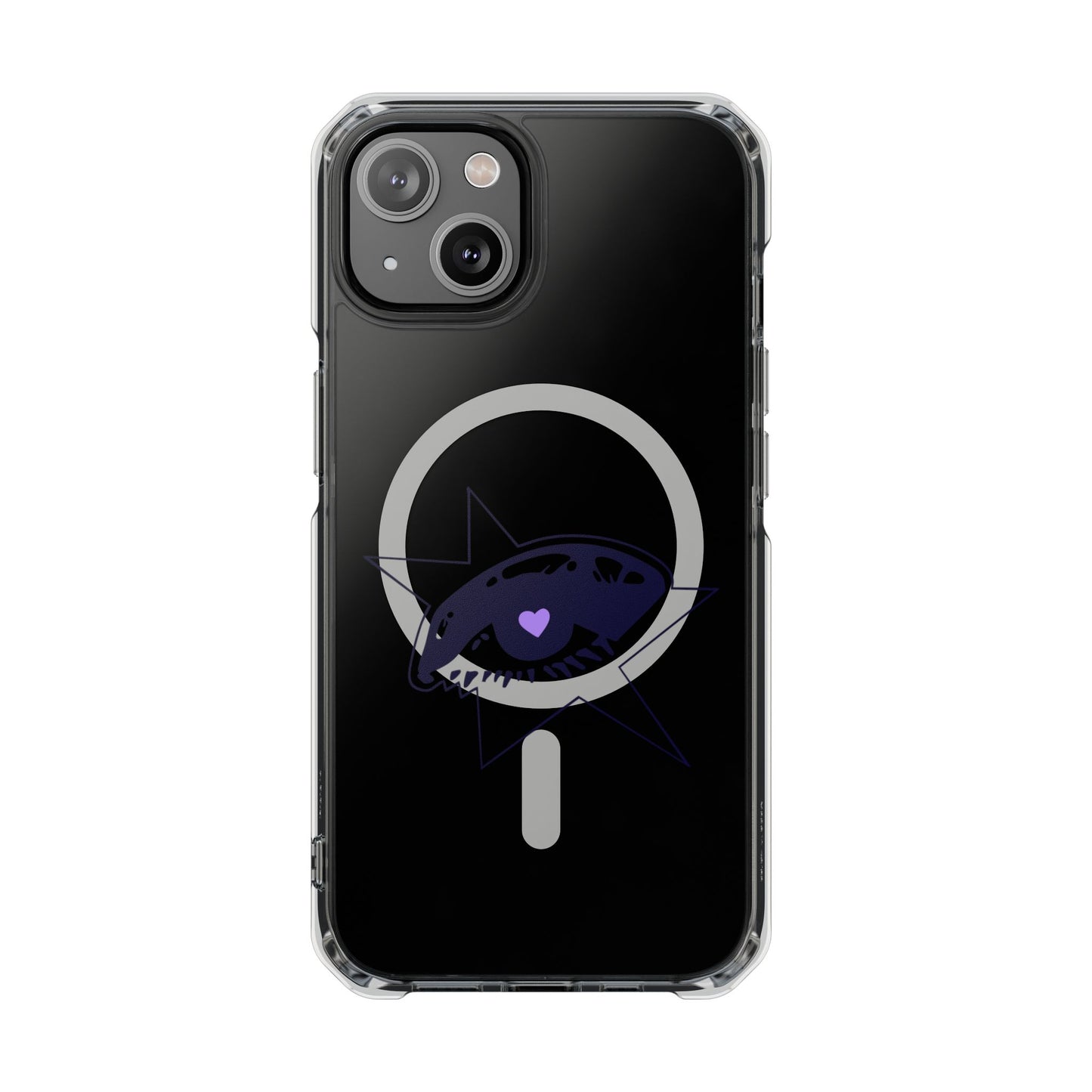 Purple Starry Eye Magnetic Clear Impact Case