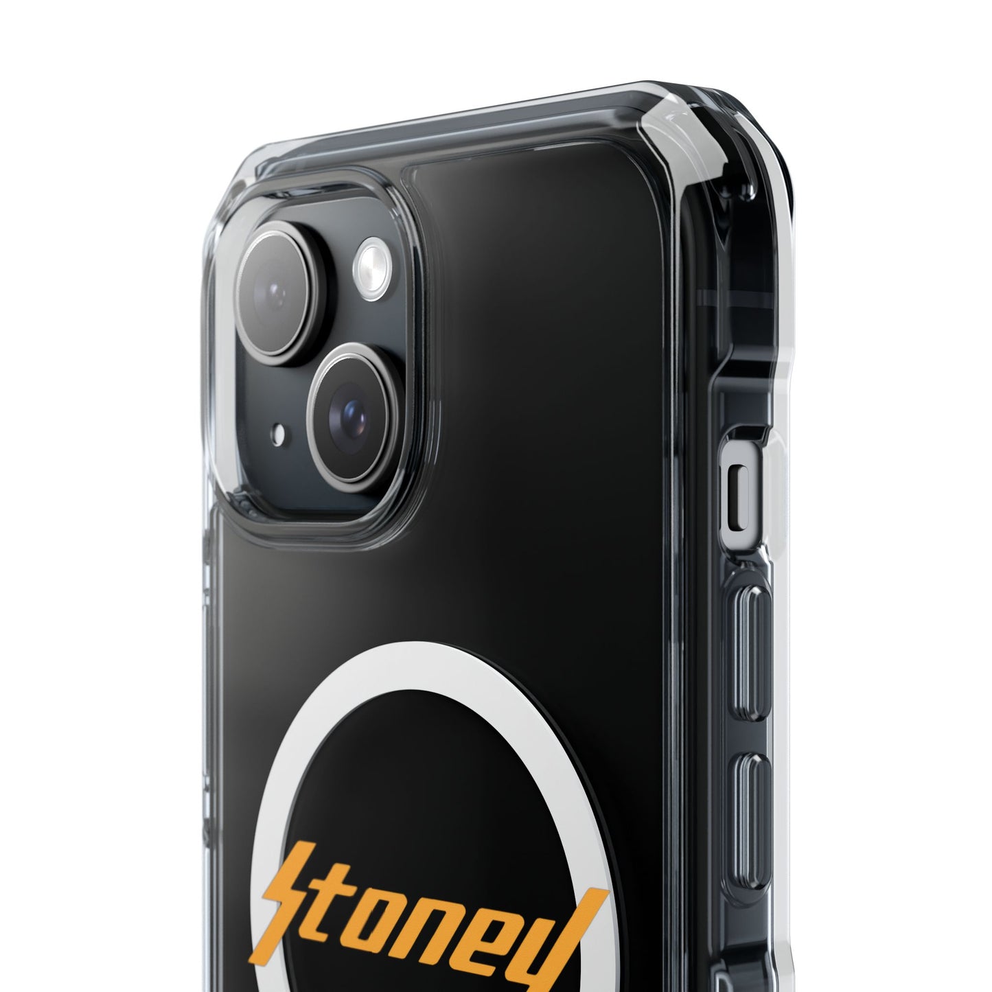 Orange Lightning Text Logo Magnetic Impact Case