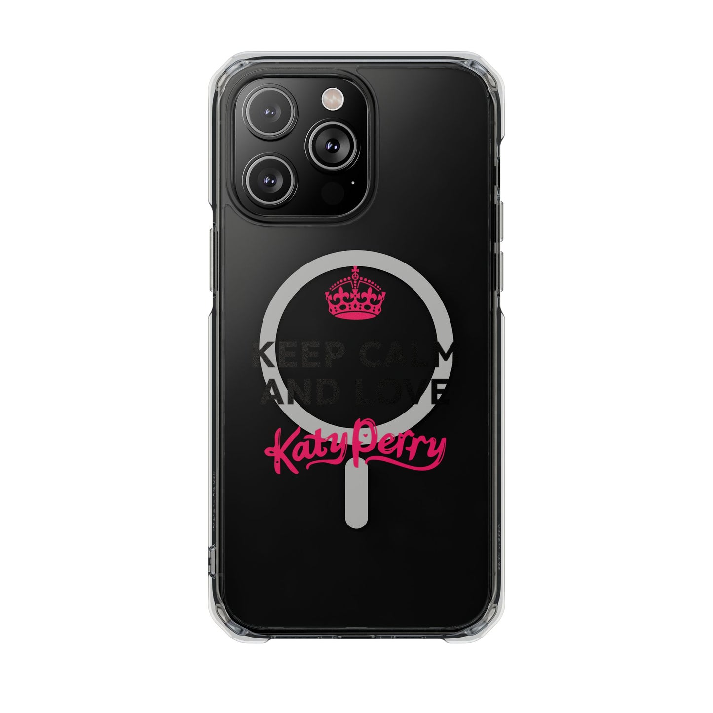 Crown over Katy Perry Signature” Magnetic Clear Impact cases
