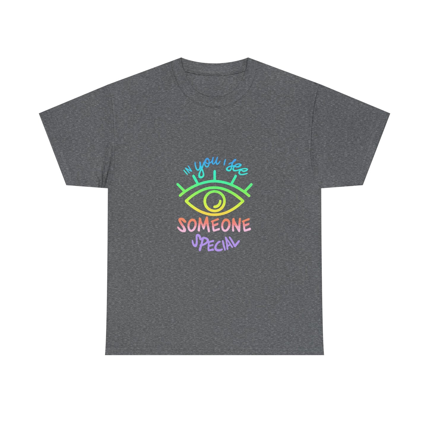 Vibrant Eye and Text Unisex Cotton Tee
