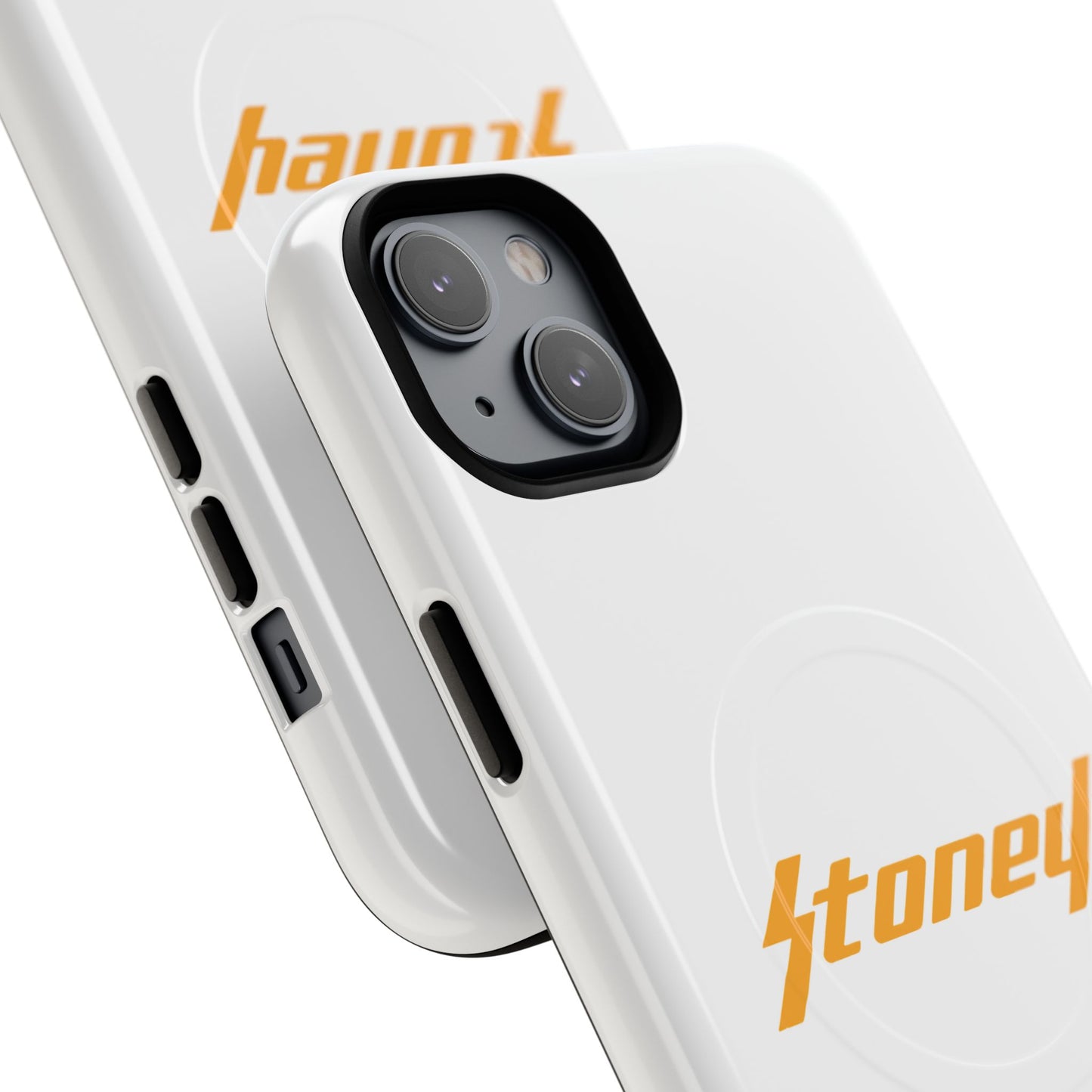 Orange Lightning Text Logo Tough Magnetic Case