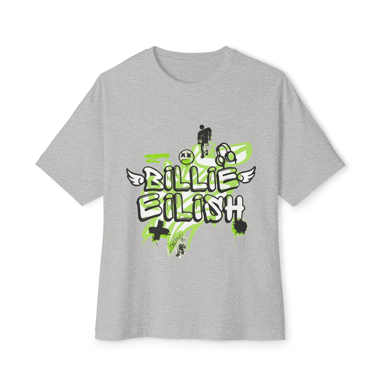 Grunge Angel Graffiti Unisex Oversized Tee