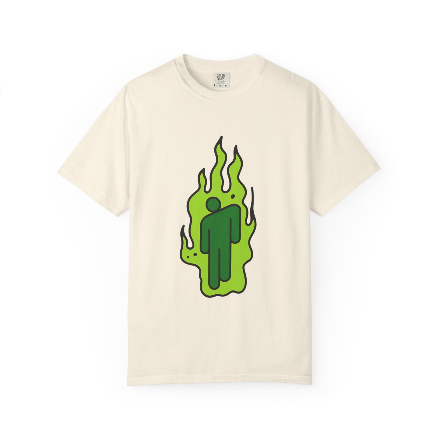Green Flame Icon Unisex Dyed T-shirt
