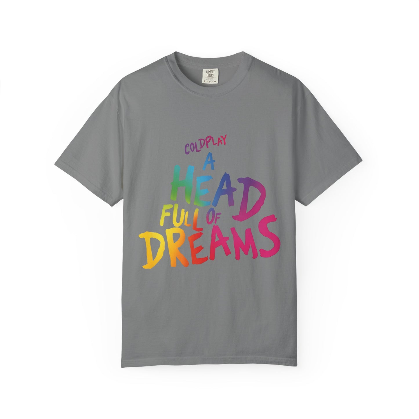Unisex Garment-Dyed T-Shirt Inspired by Coldplay’s Iconic A Head Full of Dreams