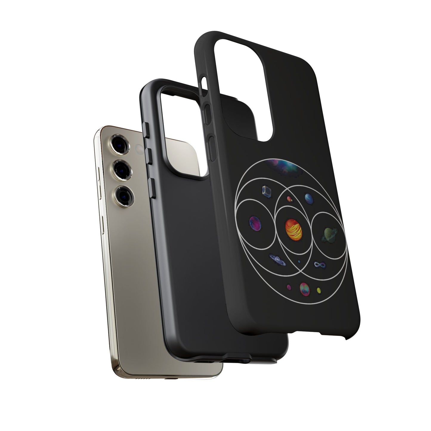 Premium Tough Case for Samsung S21 to S25 Ultra Showcasing Coldplay’s Illustration Concept