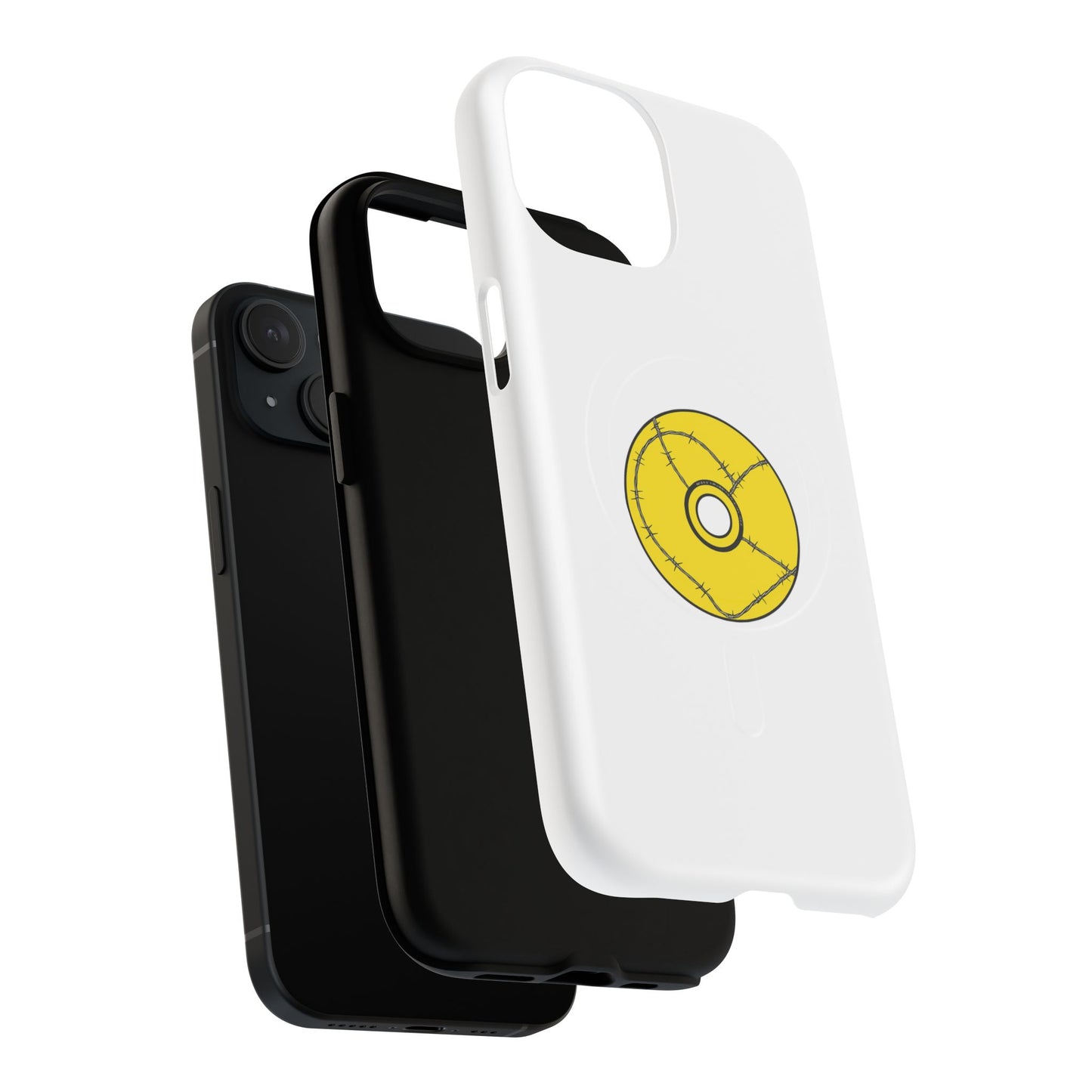 Minimalist Black Disc Outline Tough Magnetic Case