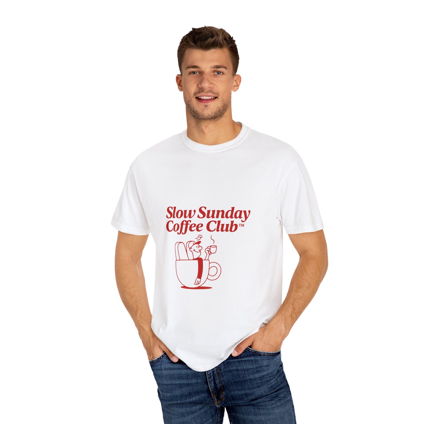 Unisex Garment-Dyed T-shirt – Snazzy Coffe Club Edition