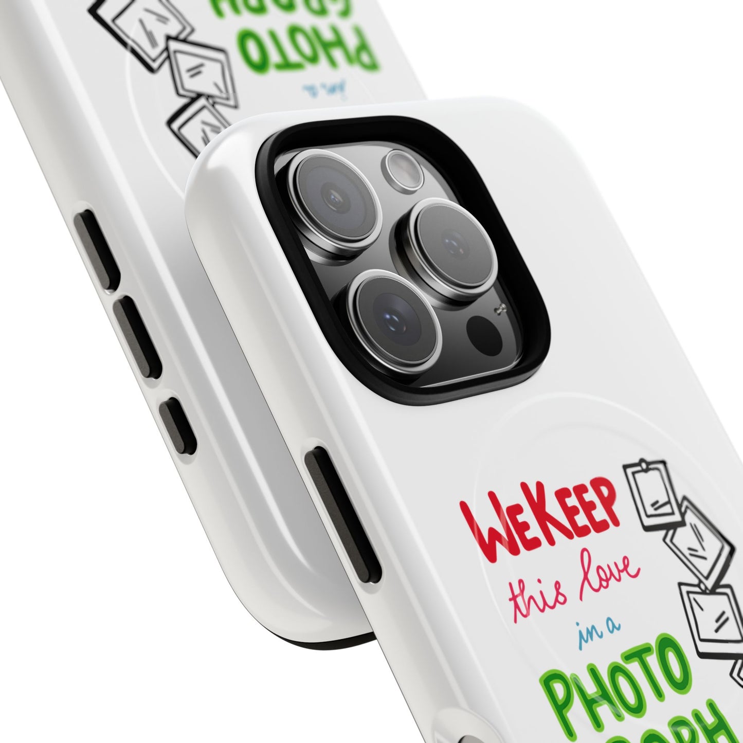 White Paw Print Tough Magnetic case