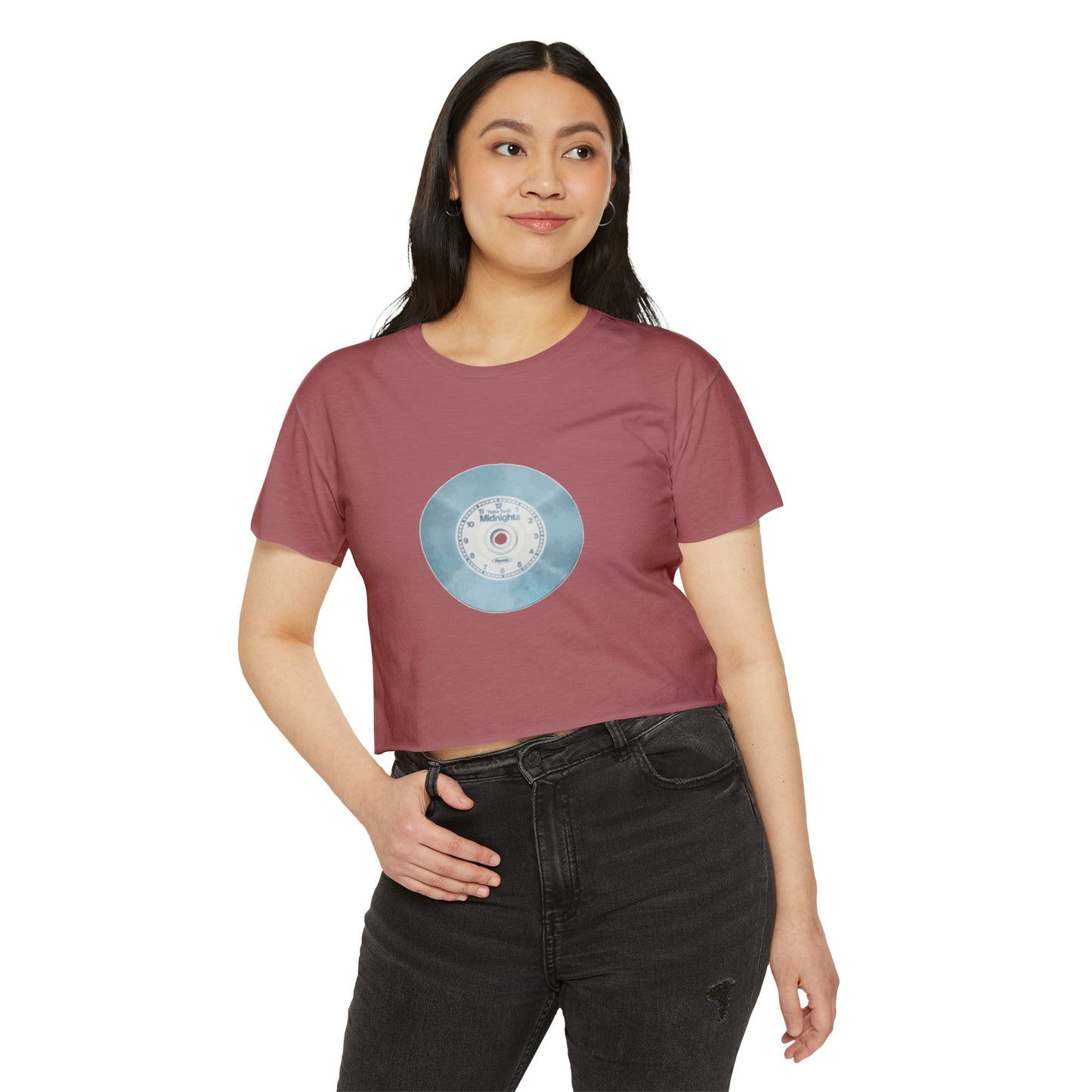 Midnight Vinyl Vibes Women's Festival Crop Top