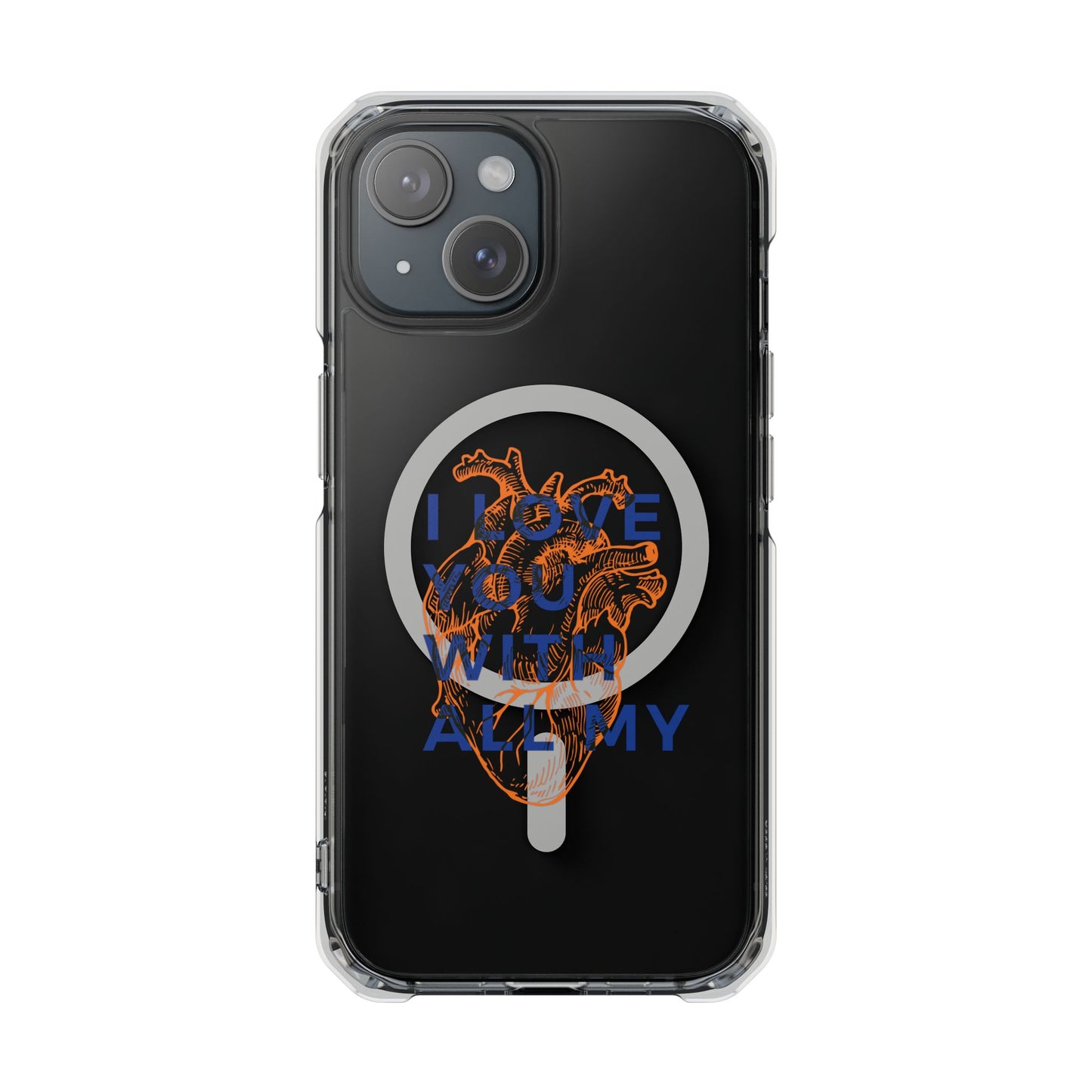 All My Heart Anatomical Art Magnetic Clear Impact case