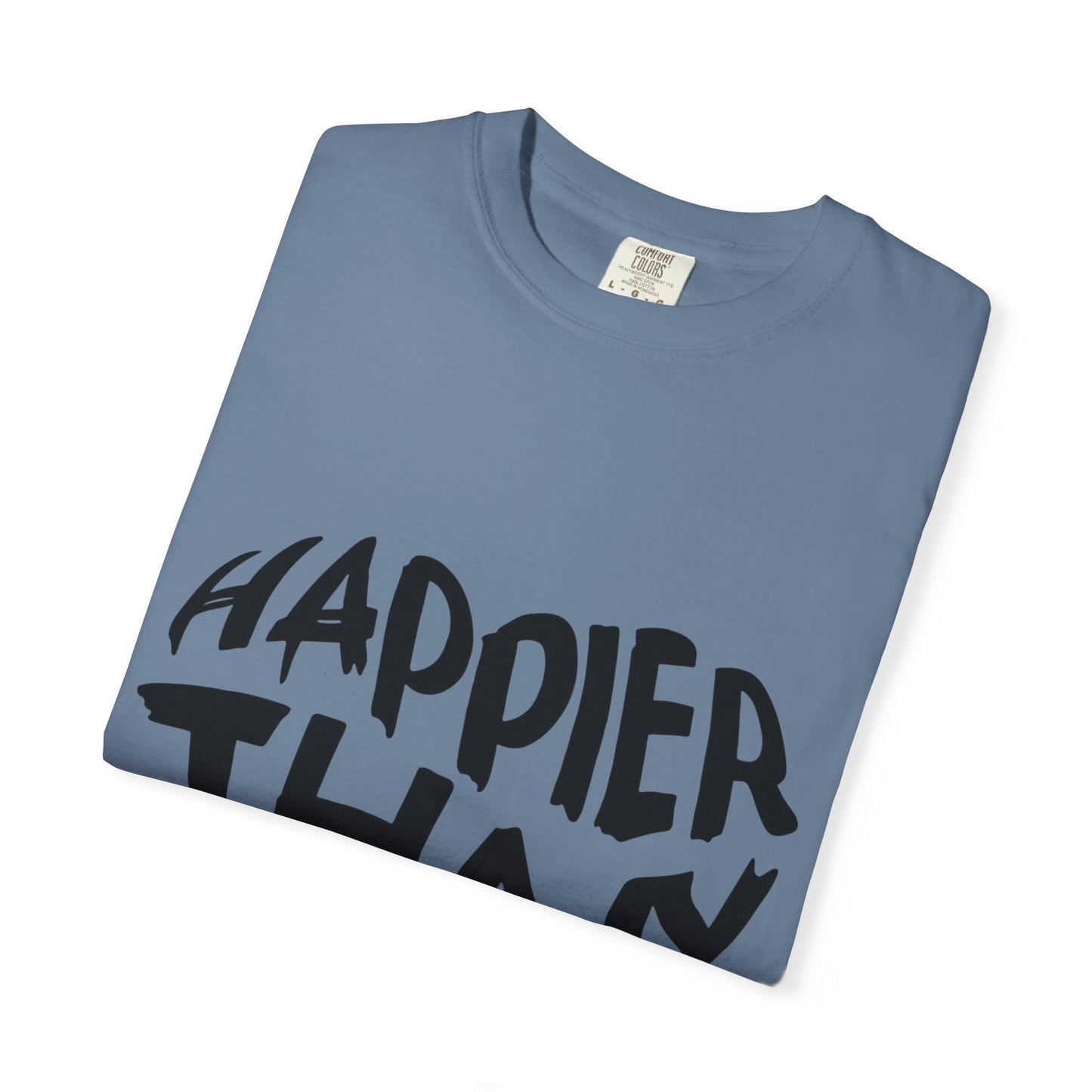 Happier Heart Lettering Unisex Dyed T-shirt