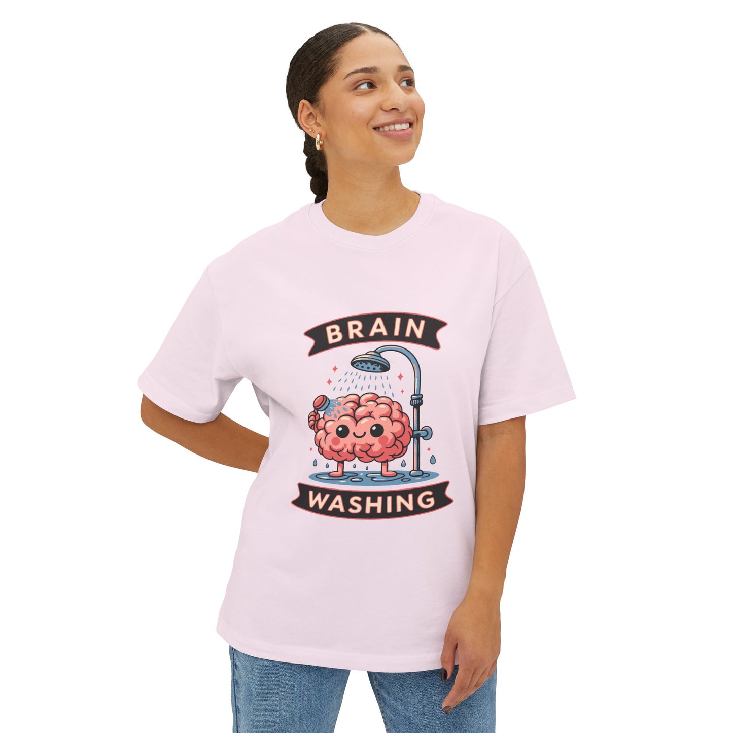 Oversized boxy Tee – Snazzy Brain washing Edition