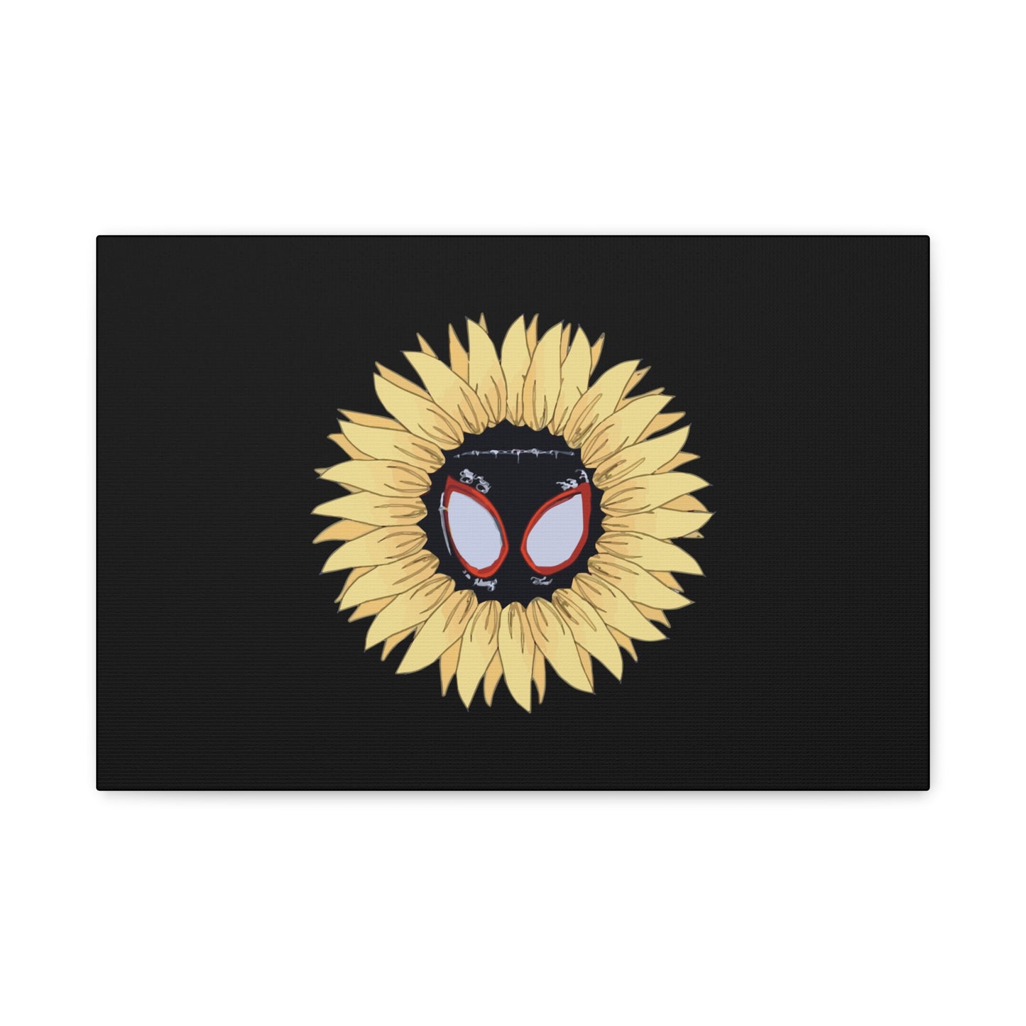 Sunflower Mask Illustration Canvas