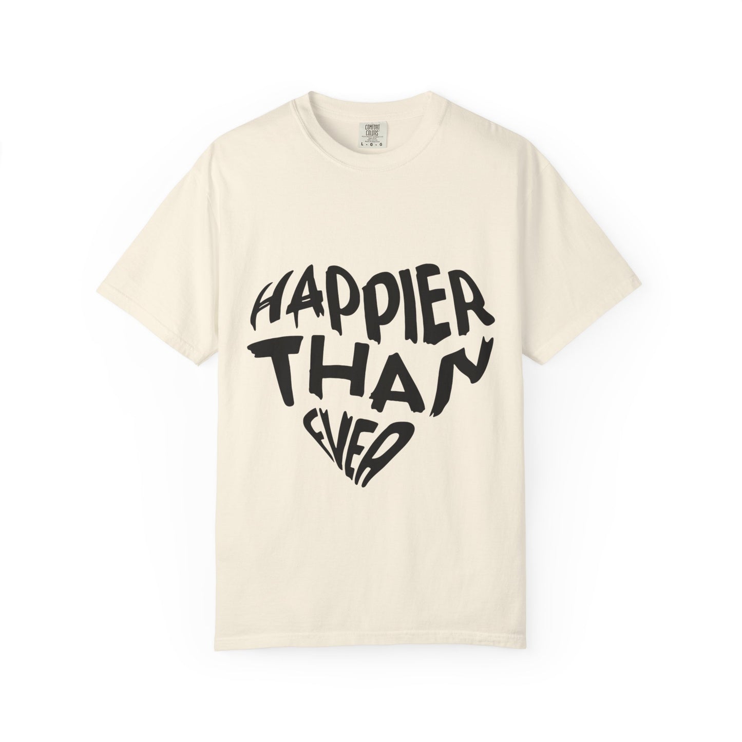 Happier Heart Lettering Unisex Dyed T-shirt