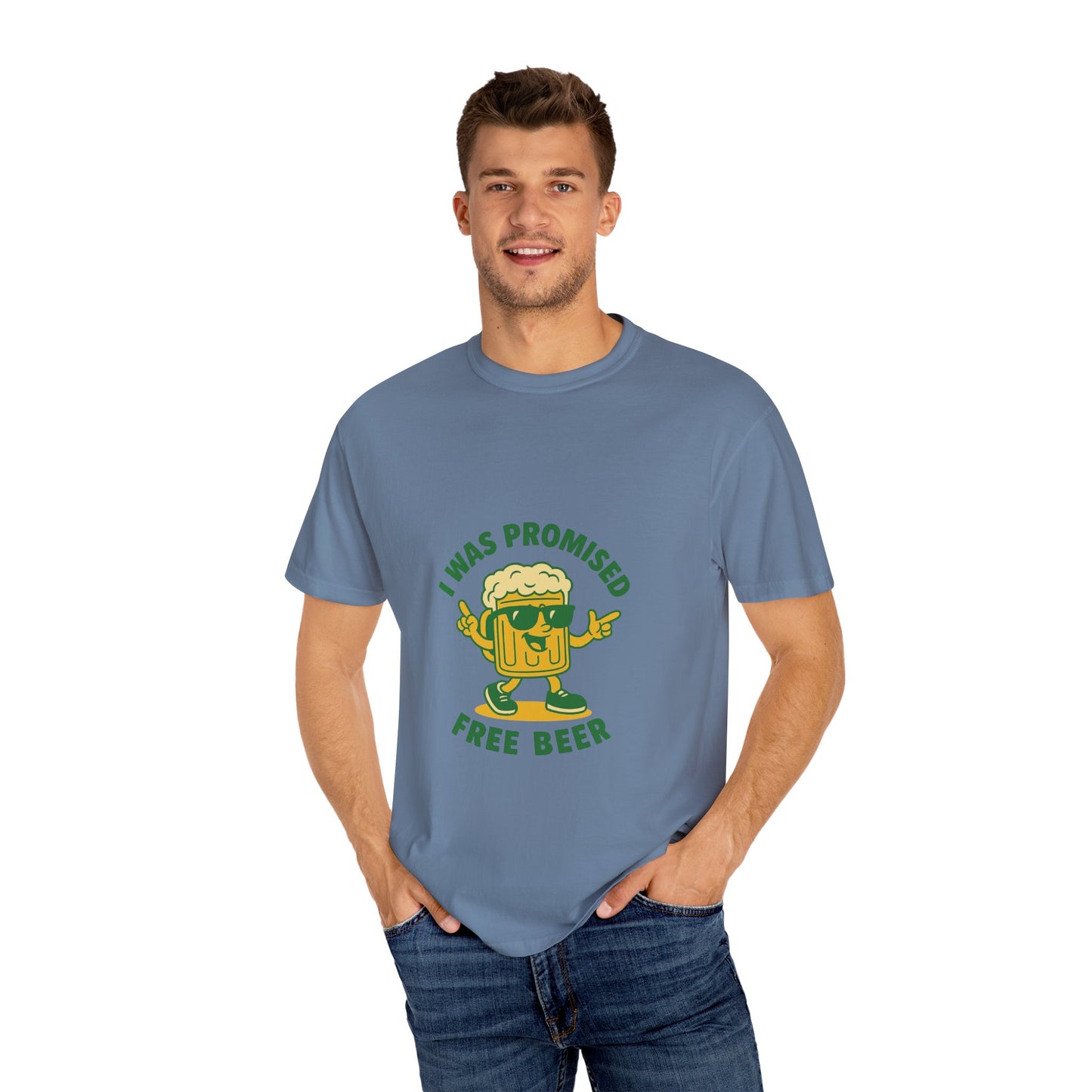 Unisex Garment-Dyed T-shirt – Snazzy Free Beer Edition