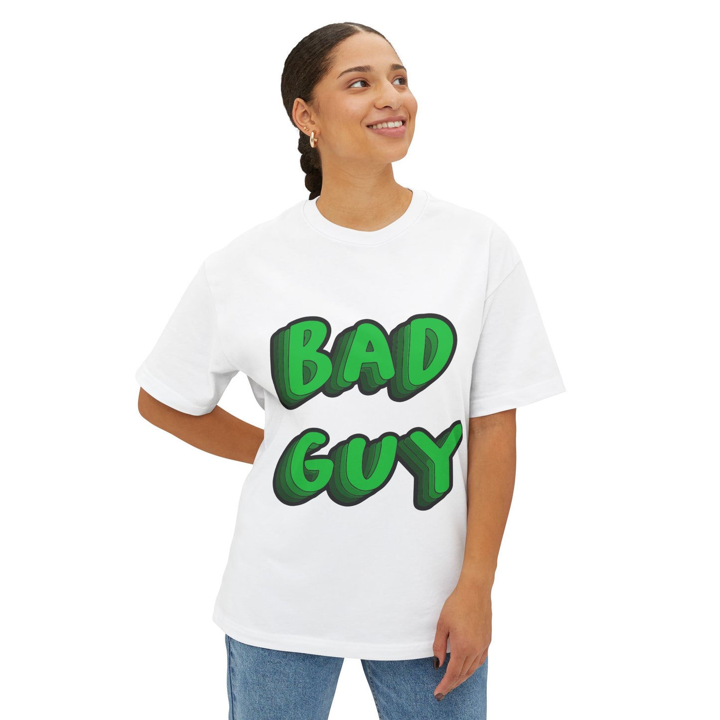Bold 3D Bad Mood Unisex Oversized Tee