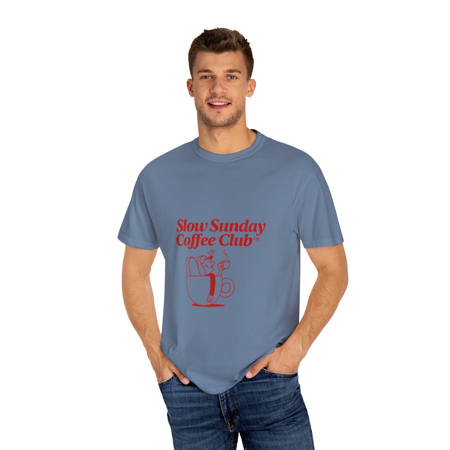 Unisex Garment-Dyed T-shirt – Snazzy Coffe Club Edition