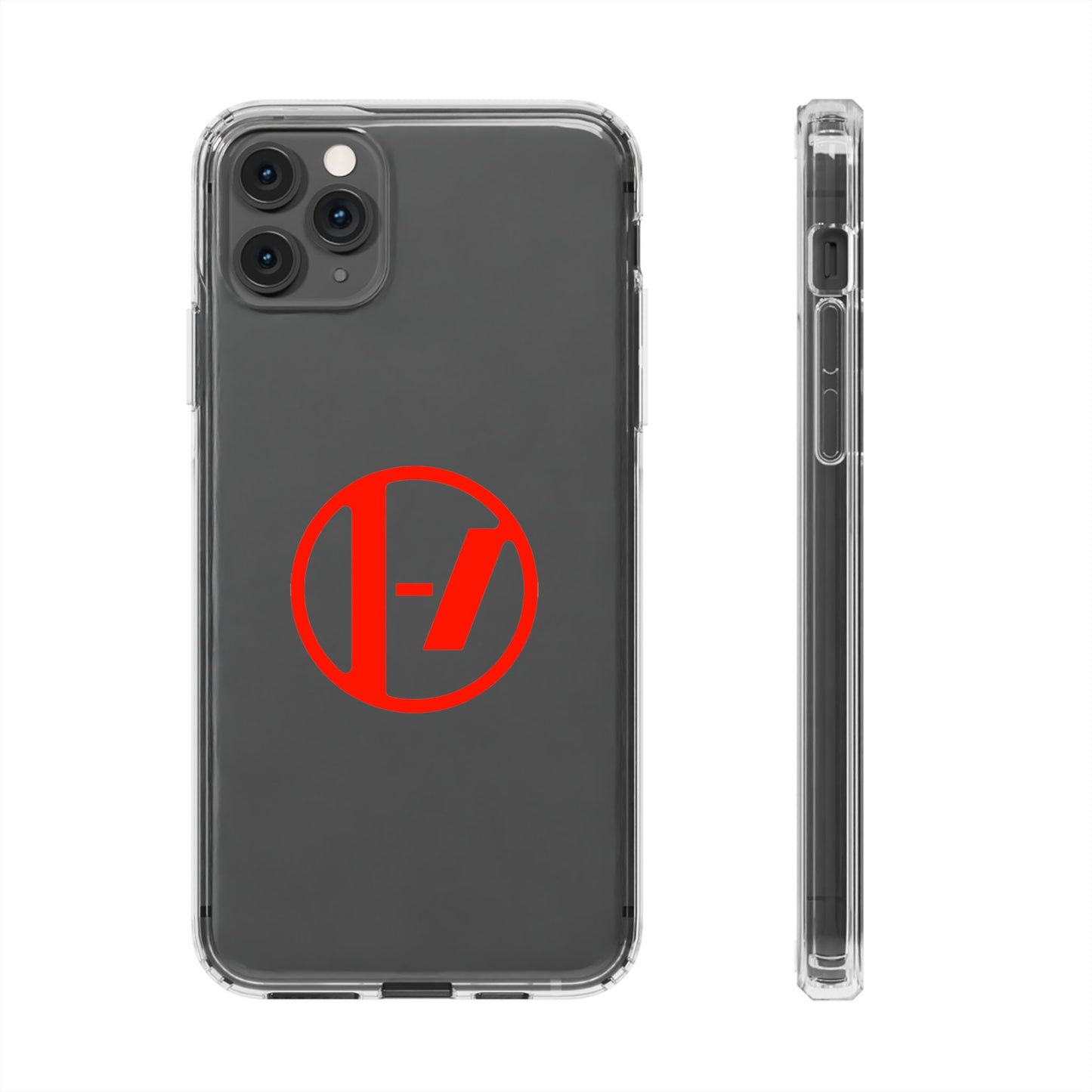 Crimson Orbit Clear Case