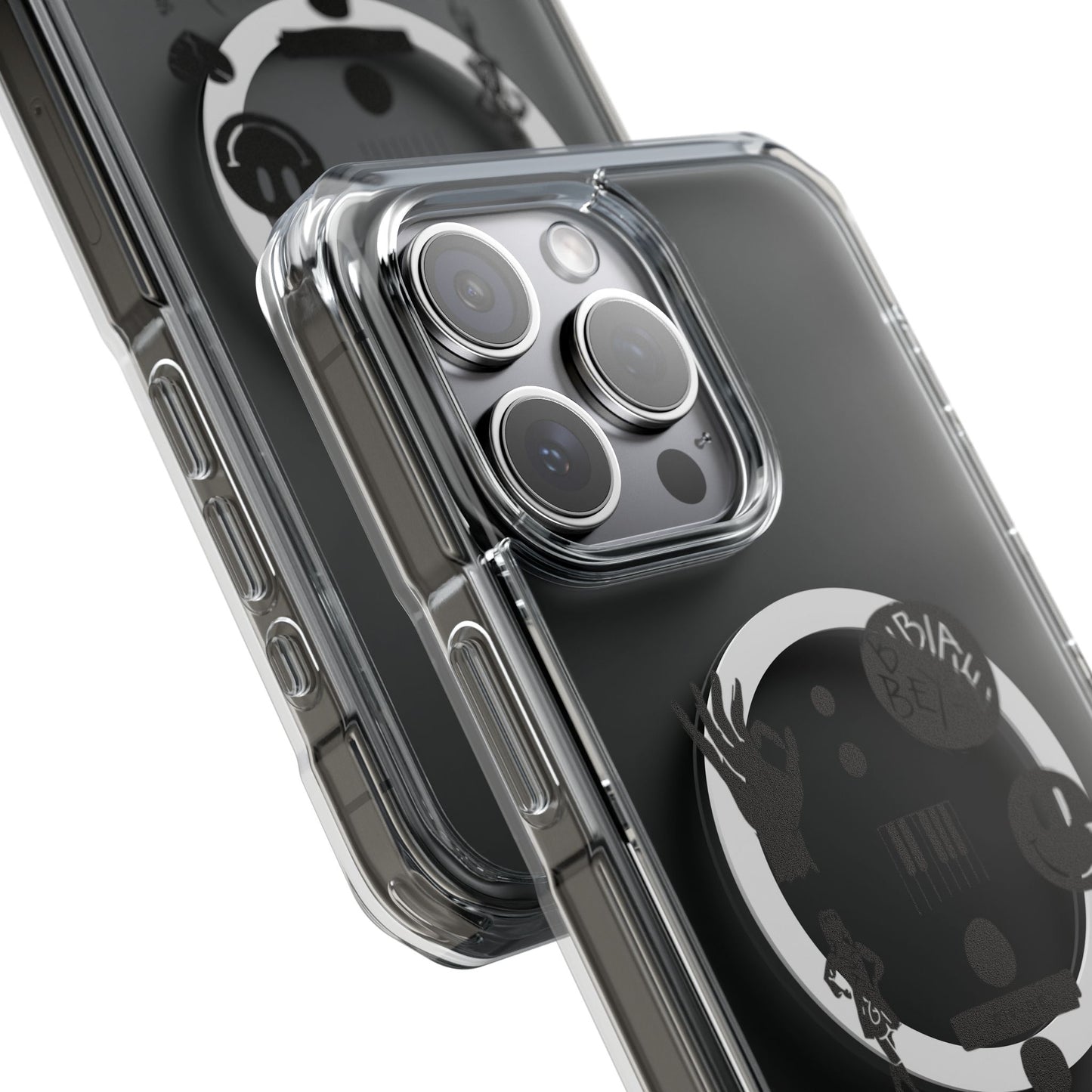 Ocean Wave with Heart Outline Magnetic Clear Impact Case