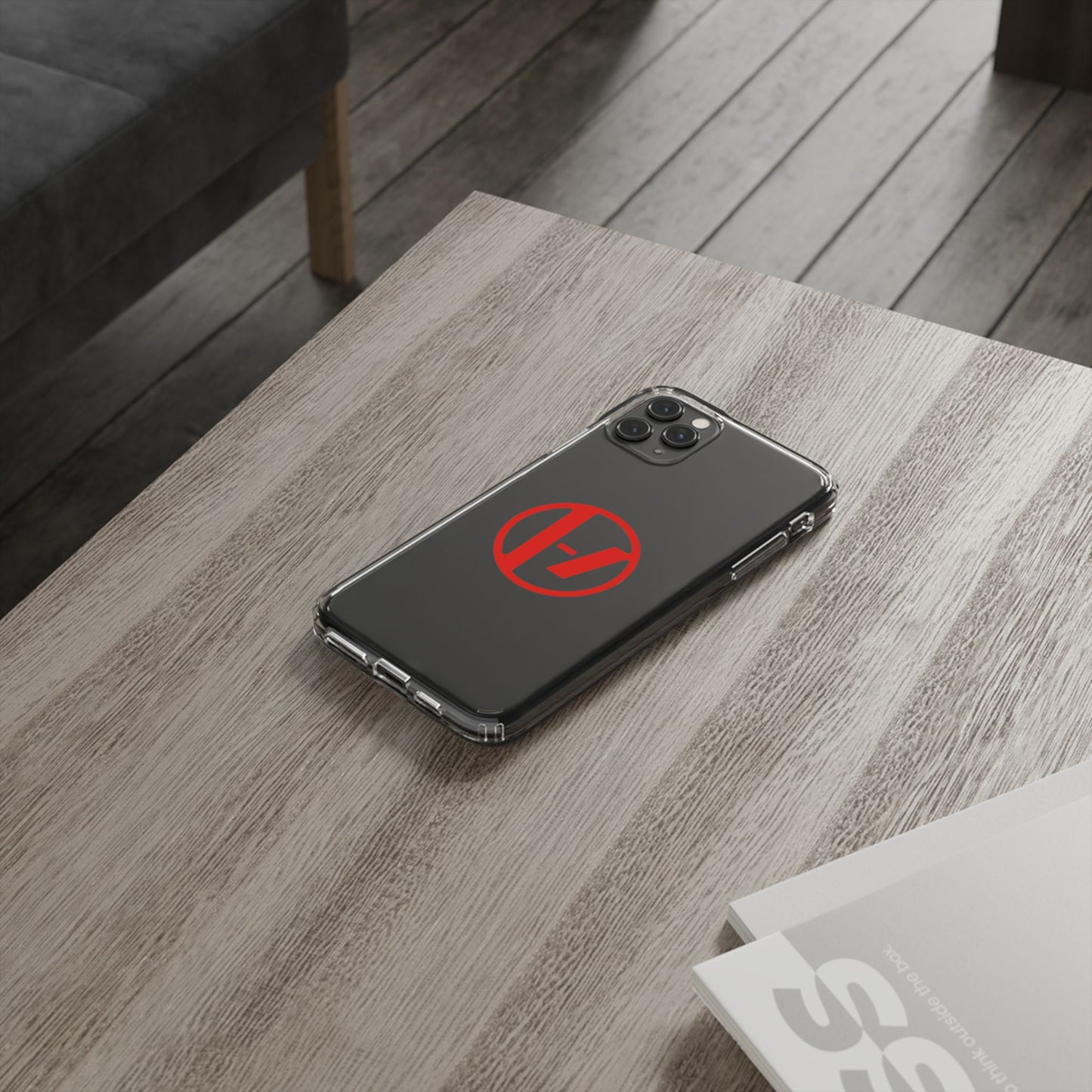 Crimson Orbit Clear Case
