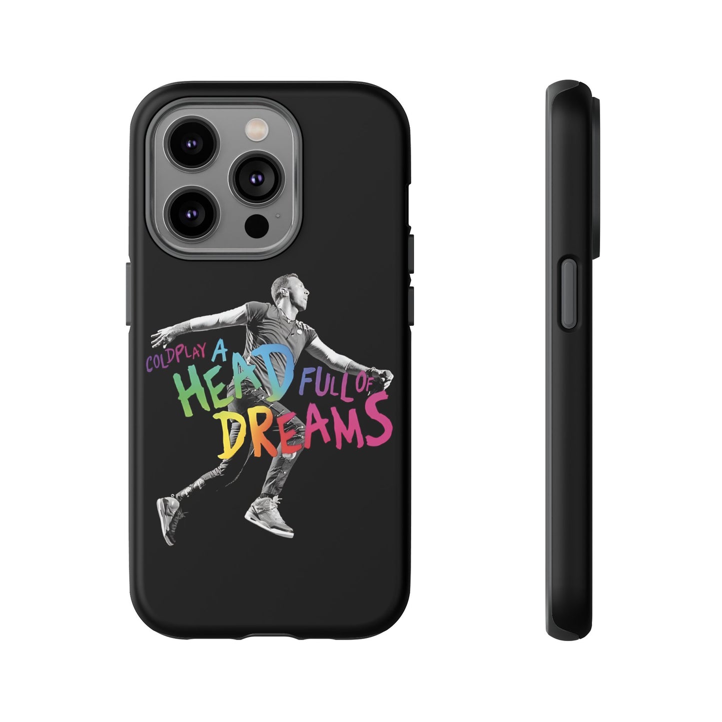 Premium Tough Case for iPhone 12 to 16 Pro Max Showcasing Coldplay A Head Full of Dreams Chris