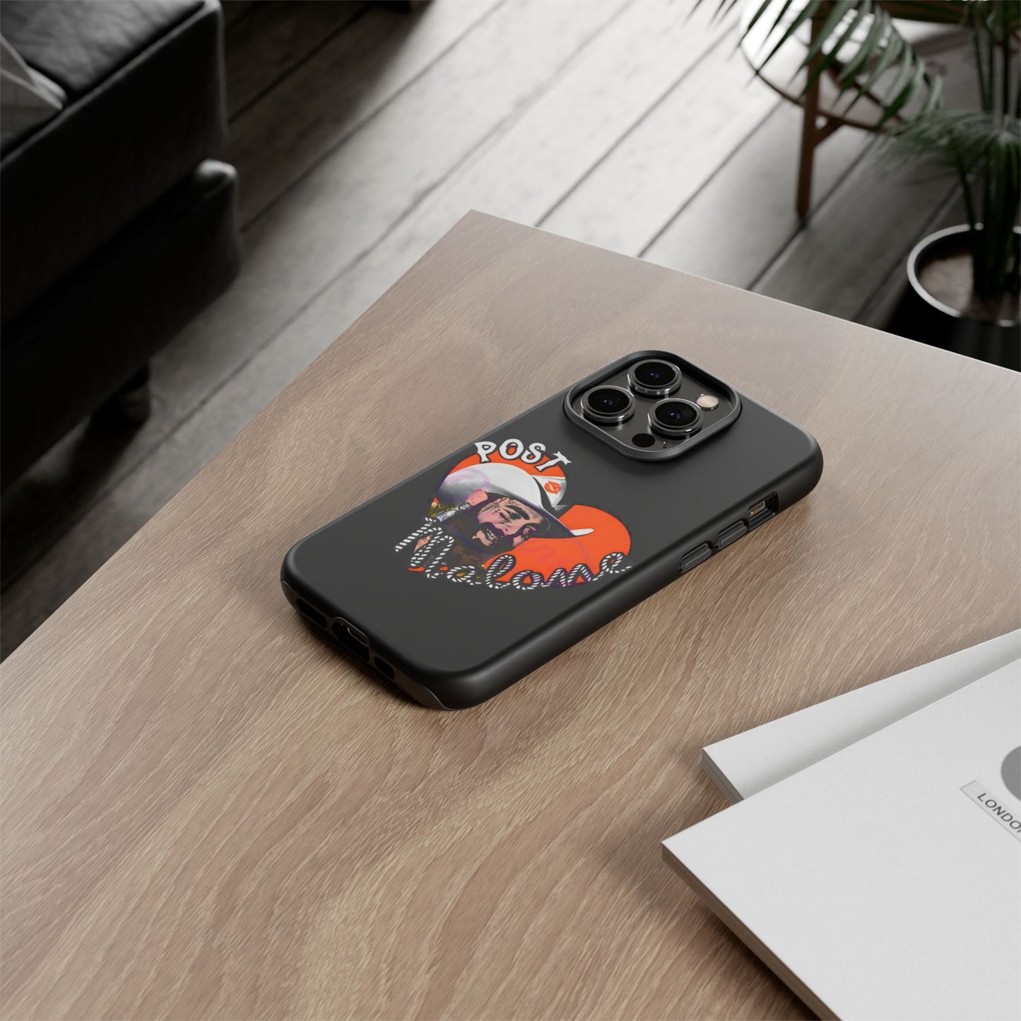 Tough iPhone Case (12–16 Pro Max) – Post Malone Heart Design