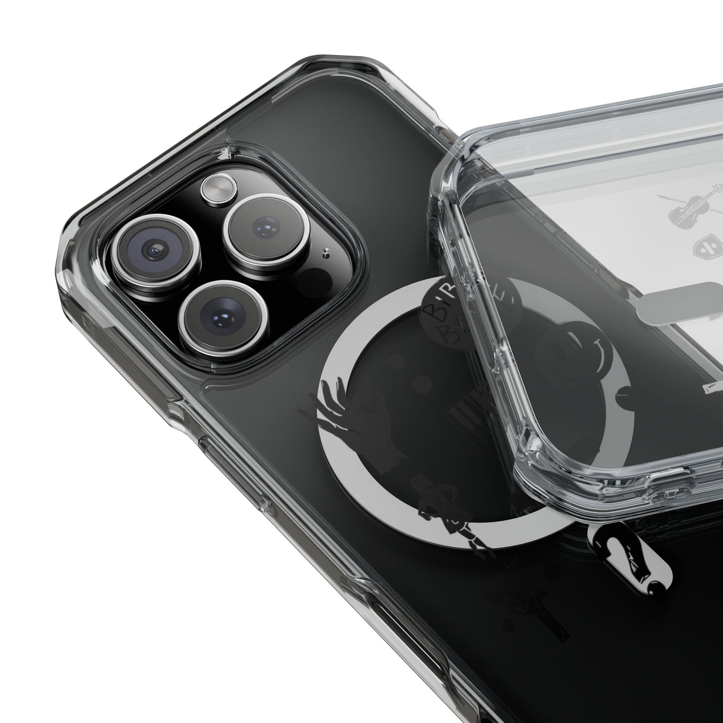 Ocean Wave with Heart Outline Magnetic Clear Impact Case