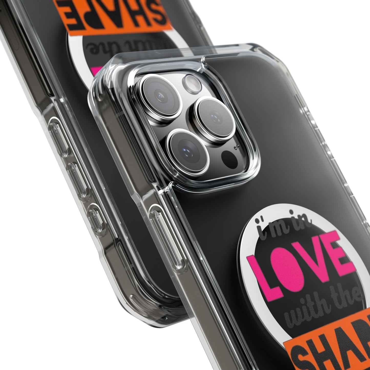 Orange Divide Symbol Magnetic Clear Impact Case
