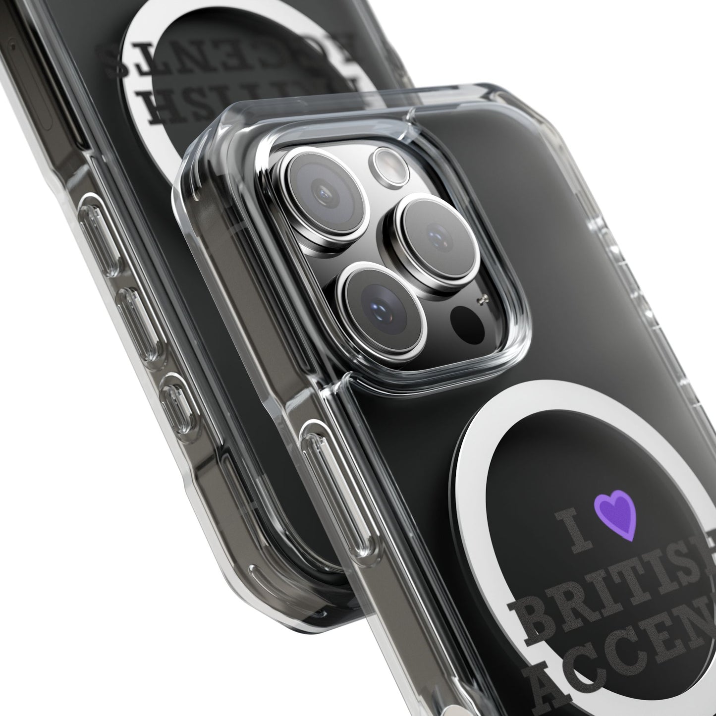 I Love British Accents Magnetic Clear Impact Case