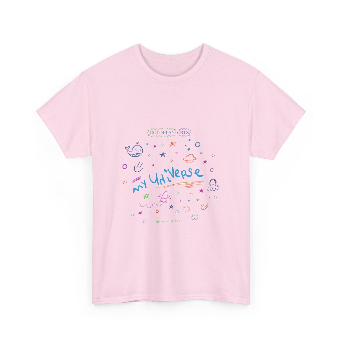 Neon Space Doodles Unisex Cotton Tee